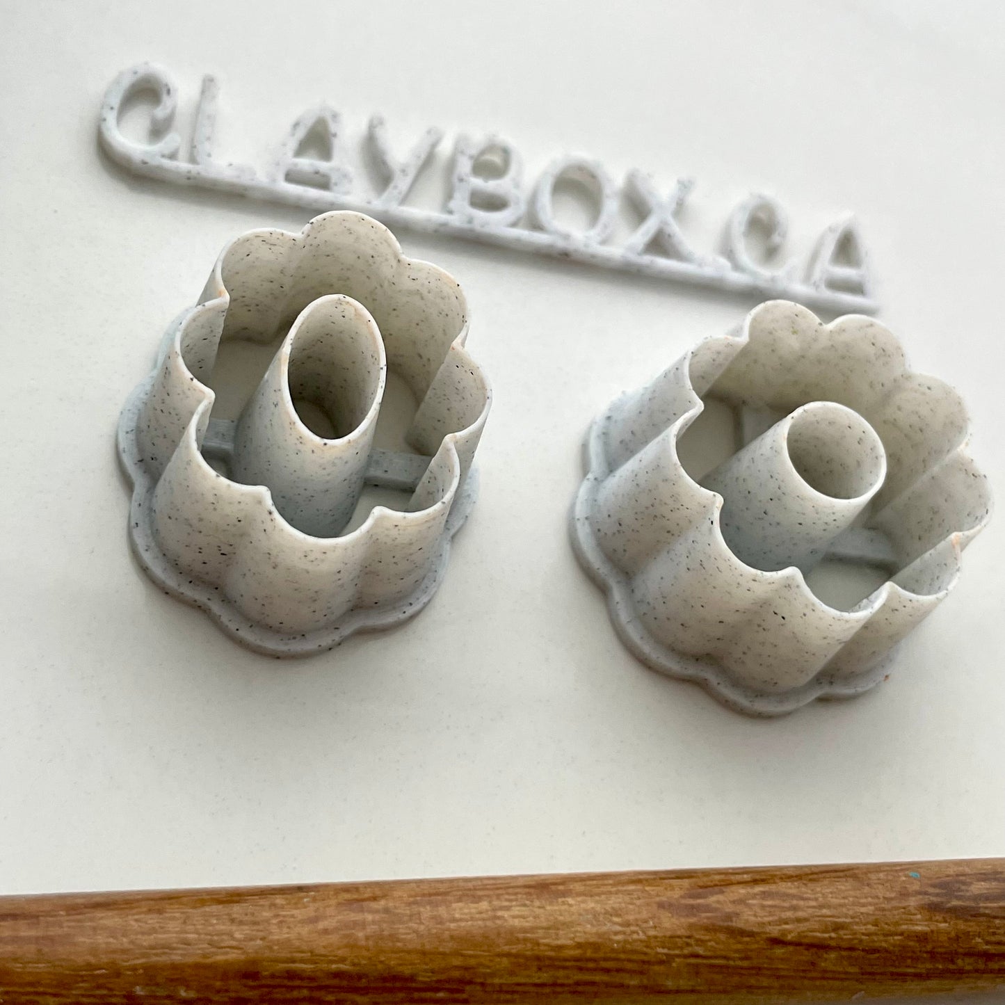 Scalloped donut cutter pair