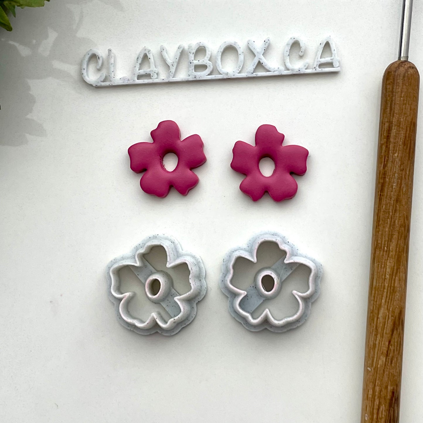 Boho flower donut cutter pair