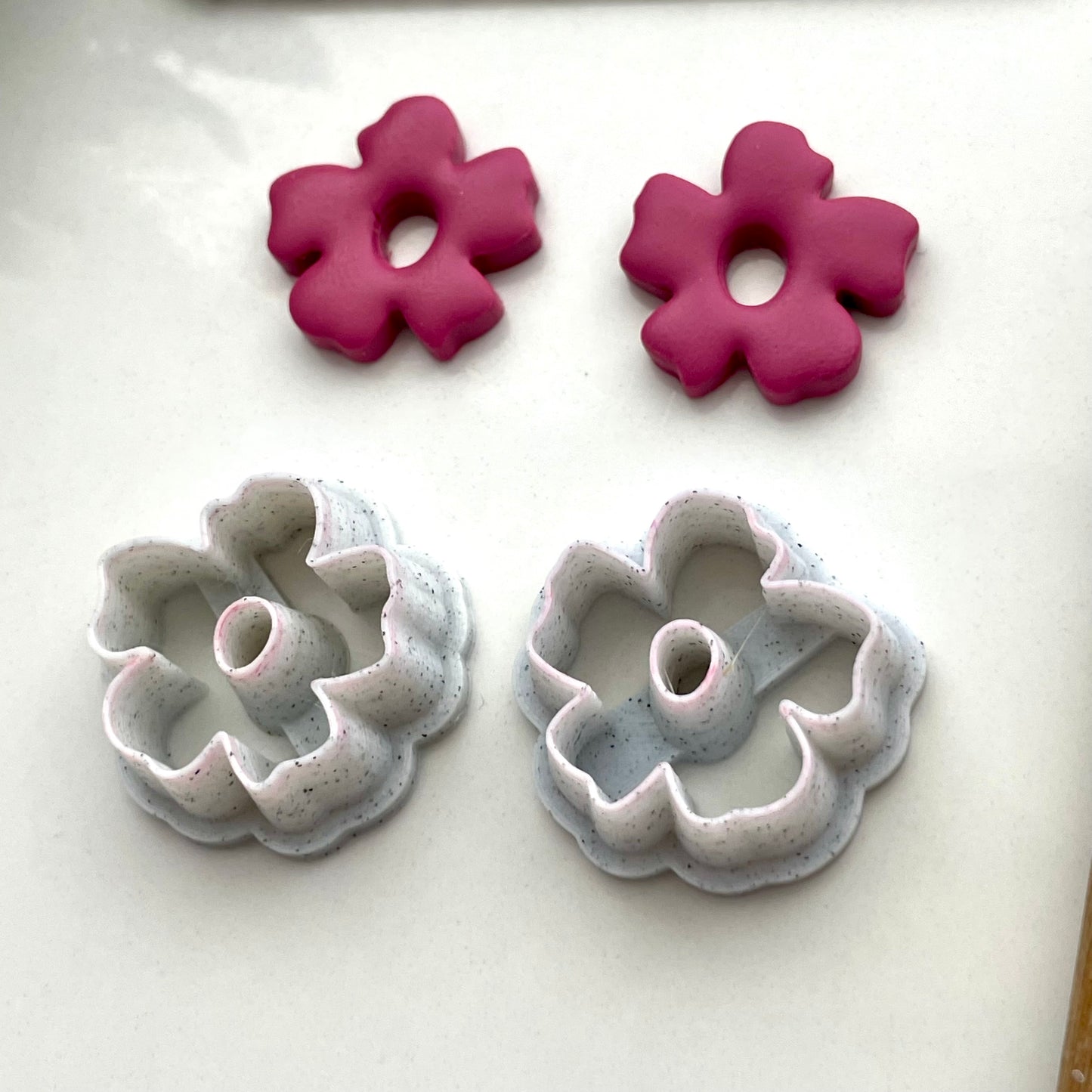 Boho flower donut cutter pair