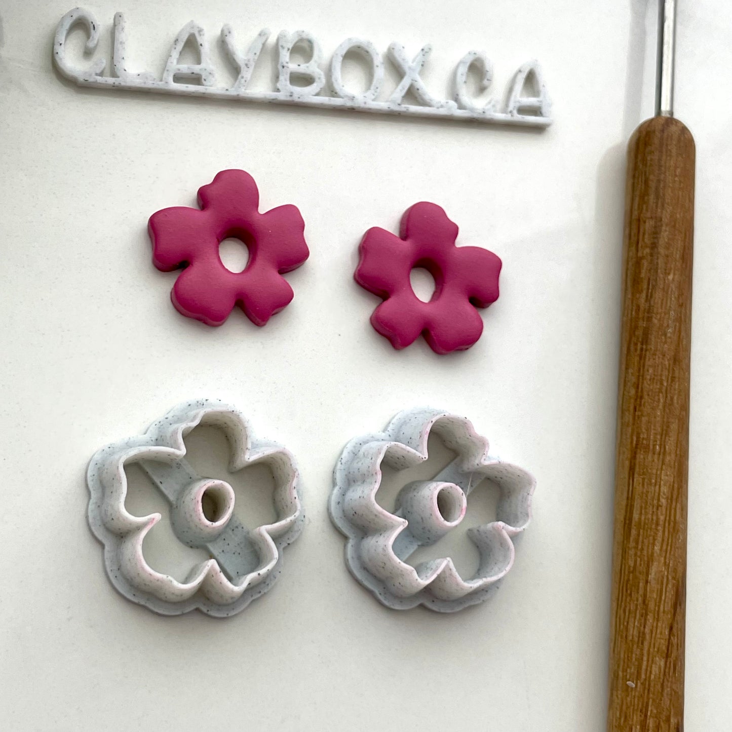 Boho flower donut cutter pair
