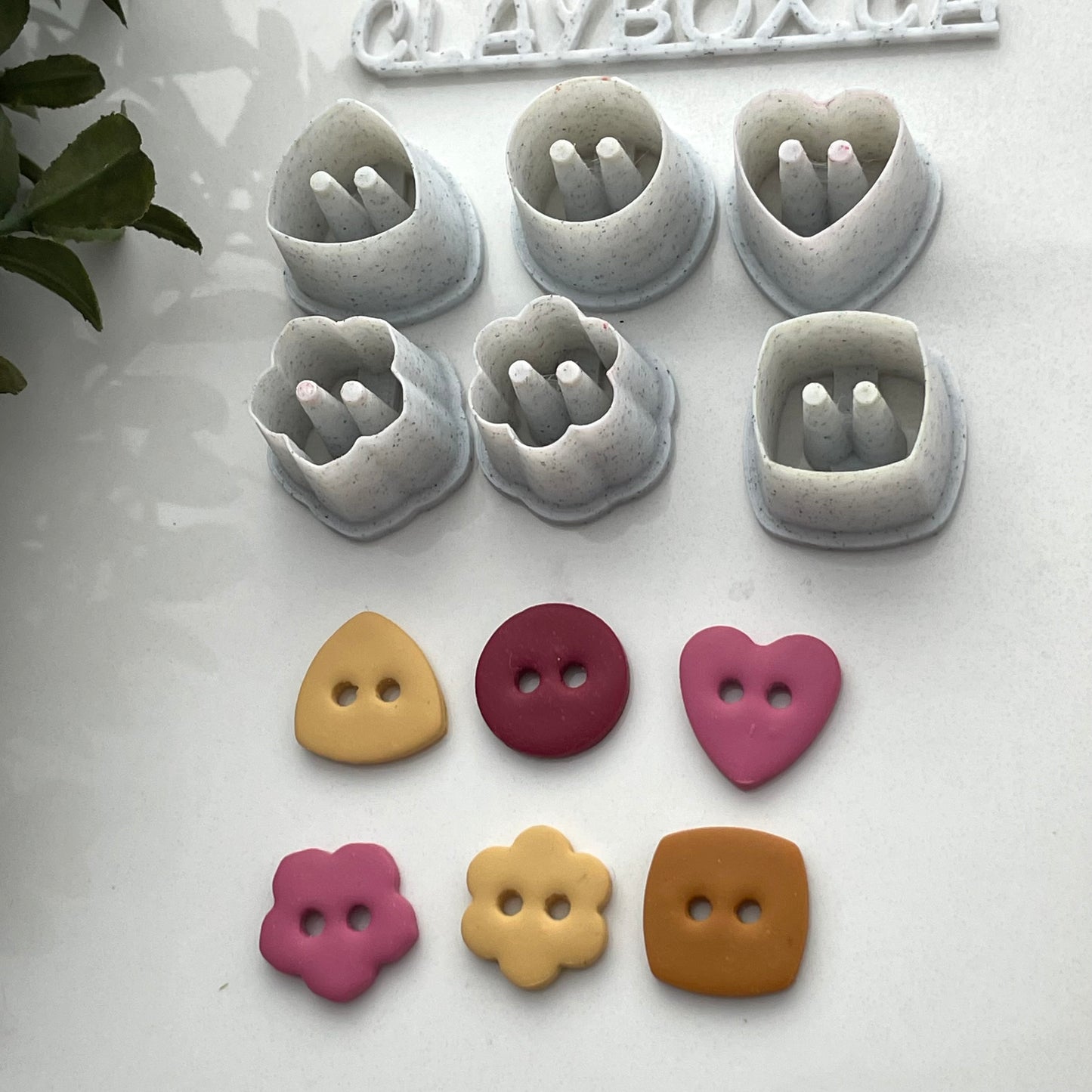 Small button cutters set - made for use with polymer clay