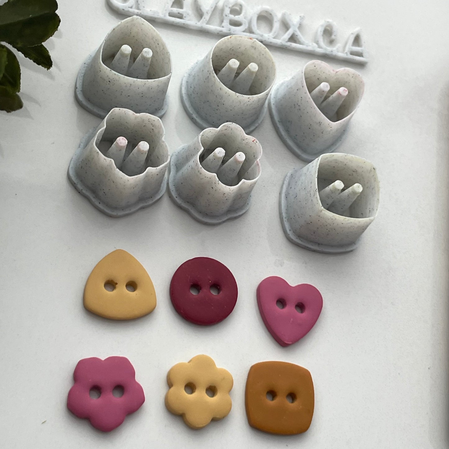 Small button cutters set - made for use with polymer clay