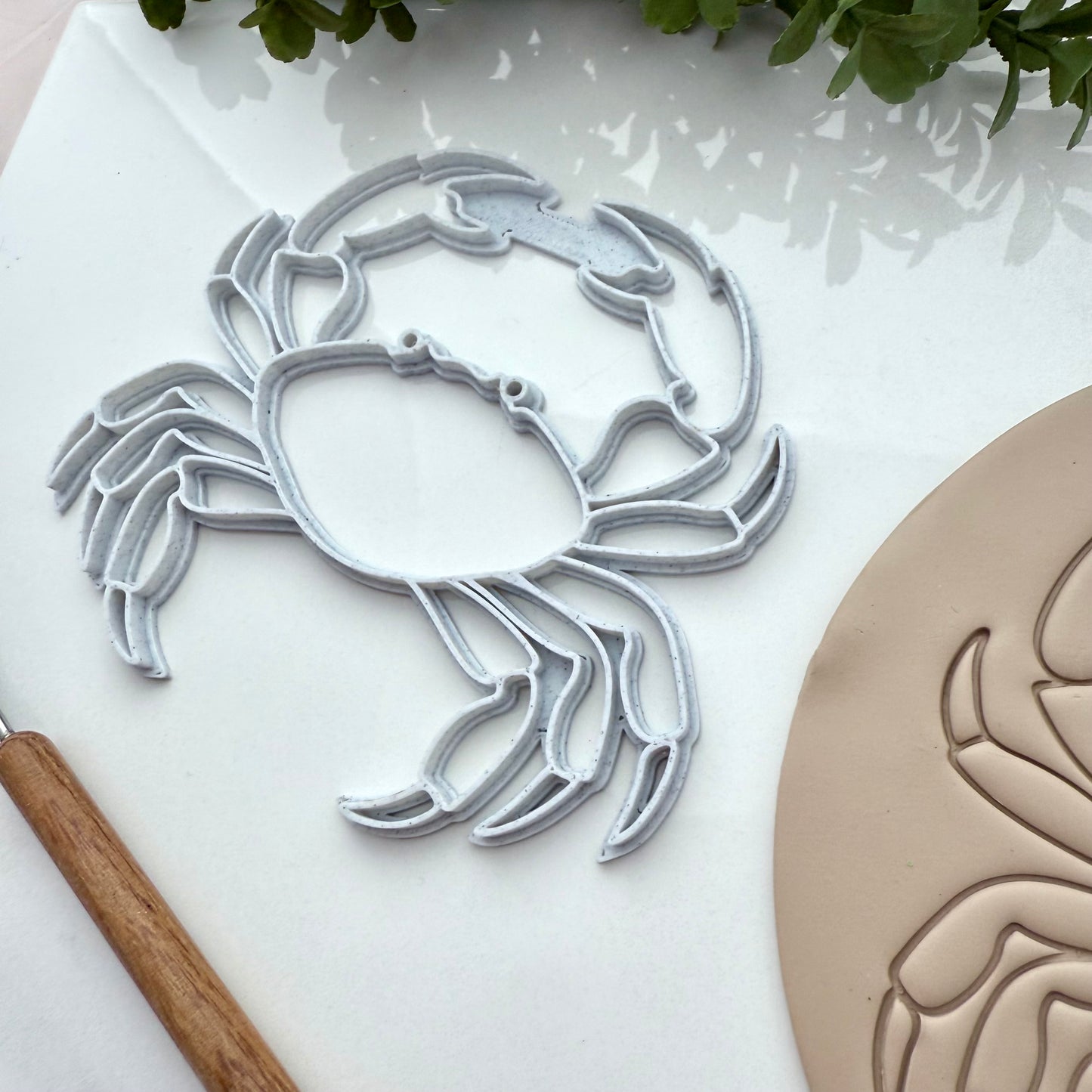 Large Crab Stamp – 3D Printed for Pottery Clay