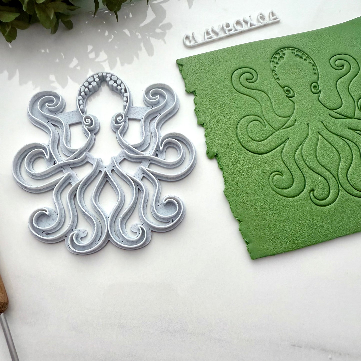 Large Octopus Stamp | Deep Sea Creature Texture for Pottery or Polymer Clay