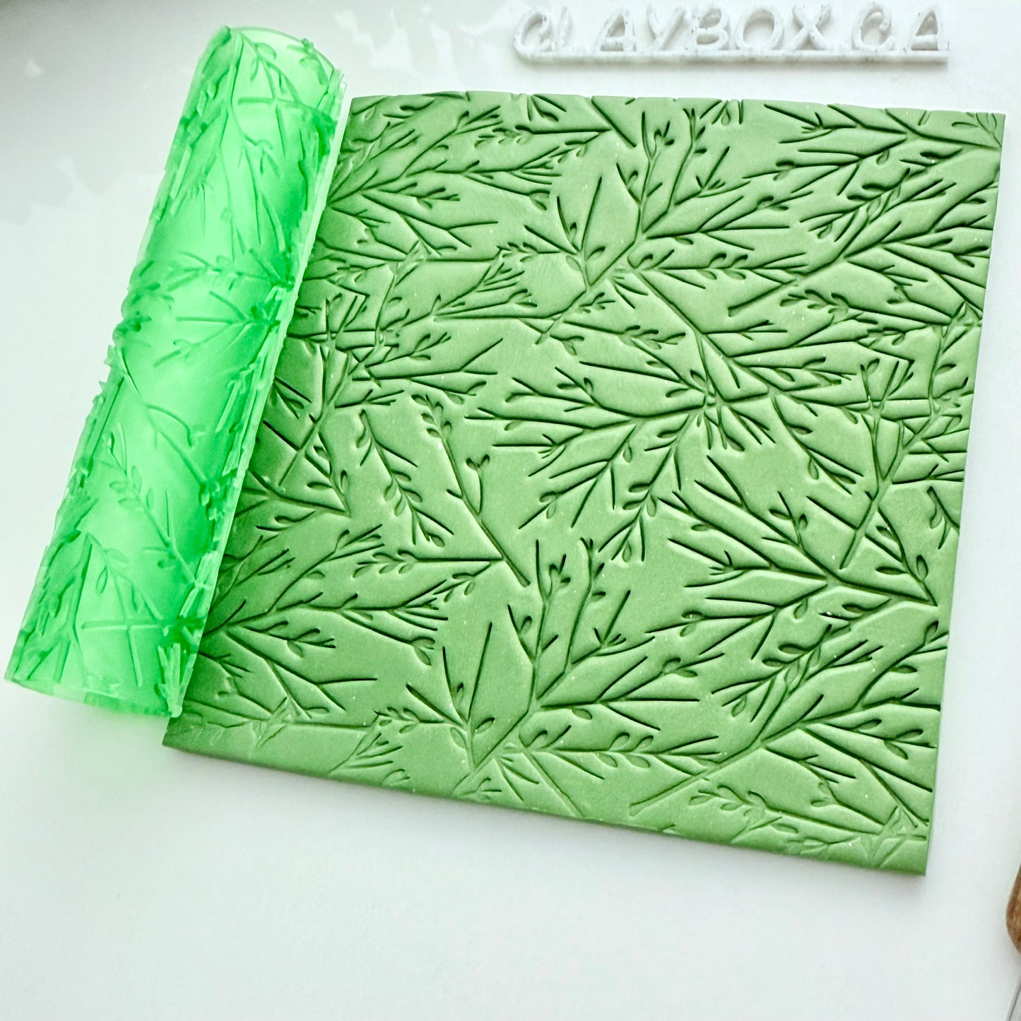Twiggy Texture Roller for Polymer Clay – 3D Printed Nature Imprint Tool, 4” Tall