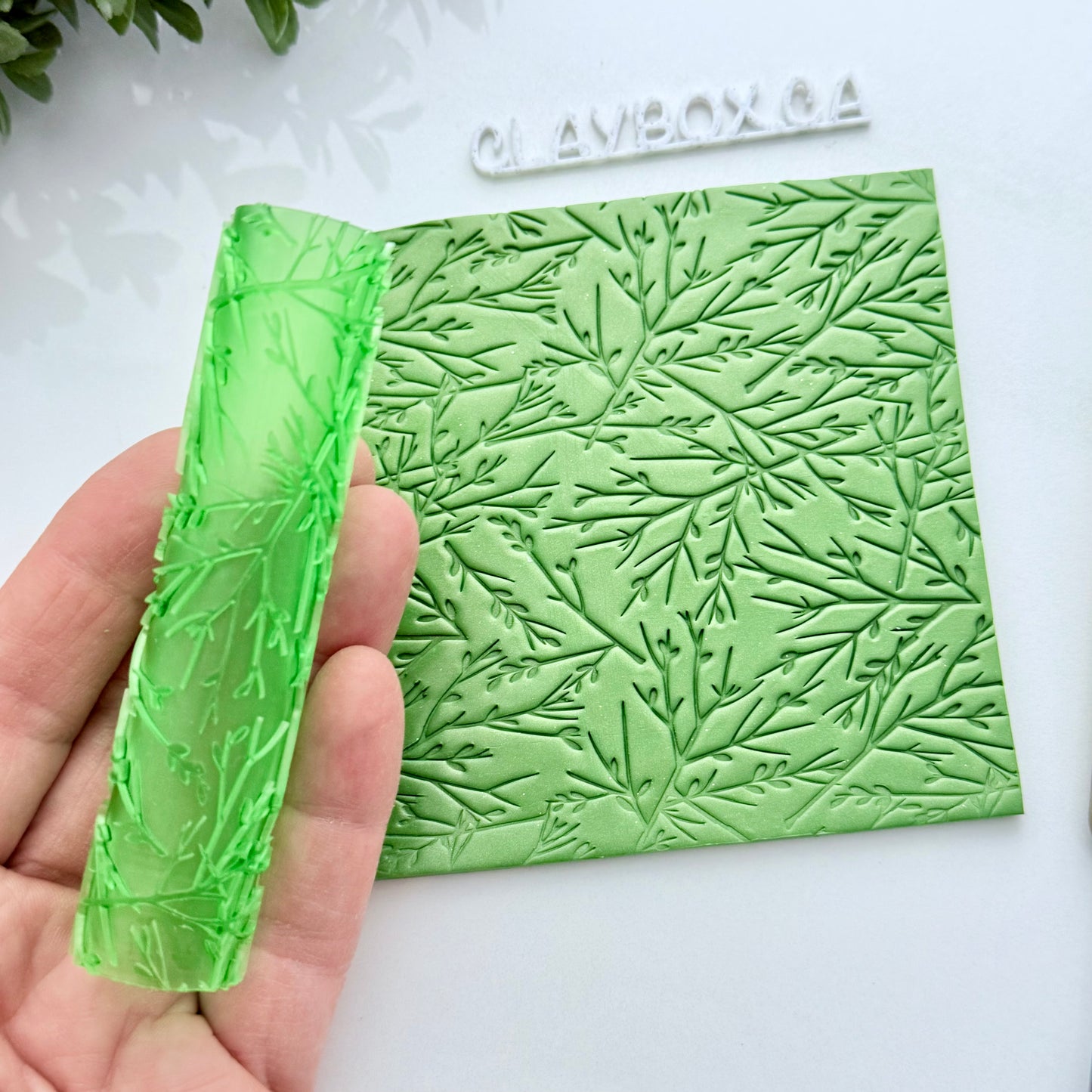 Twiggy Texture Roller for Polymer Clay – 3D Printed Nature Imprint Tool, 4” Tall