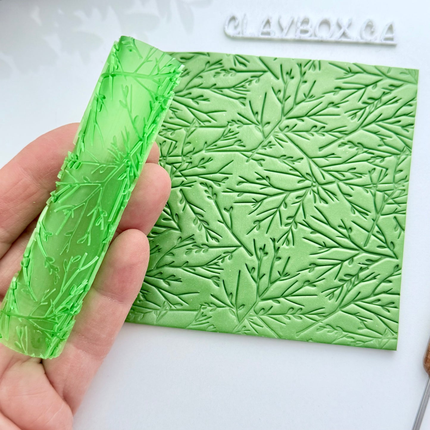 Twiggy Texture Roller for Polymer Clay – 3D Printed Nature Imprint Tool, 4” Tall