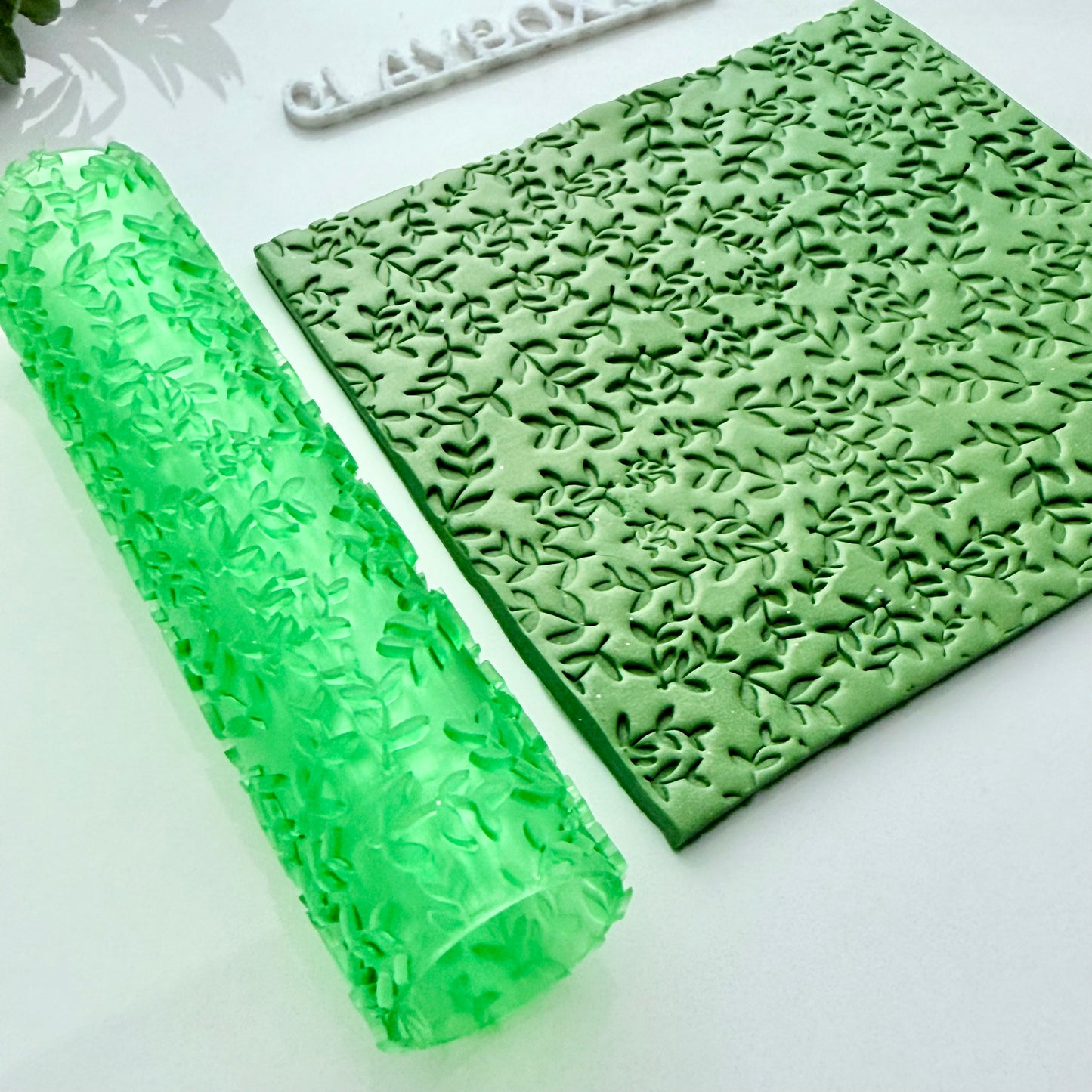 Hedgerow Texture Roller for Polymer Clay – 3D Printed Imprint Tool, 4" Tall