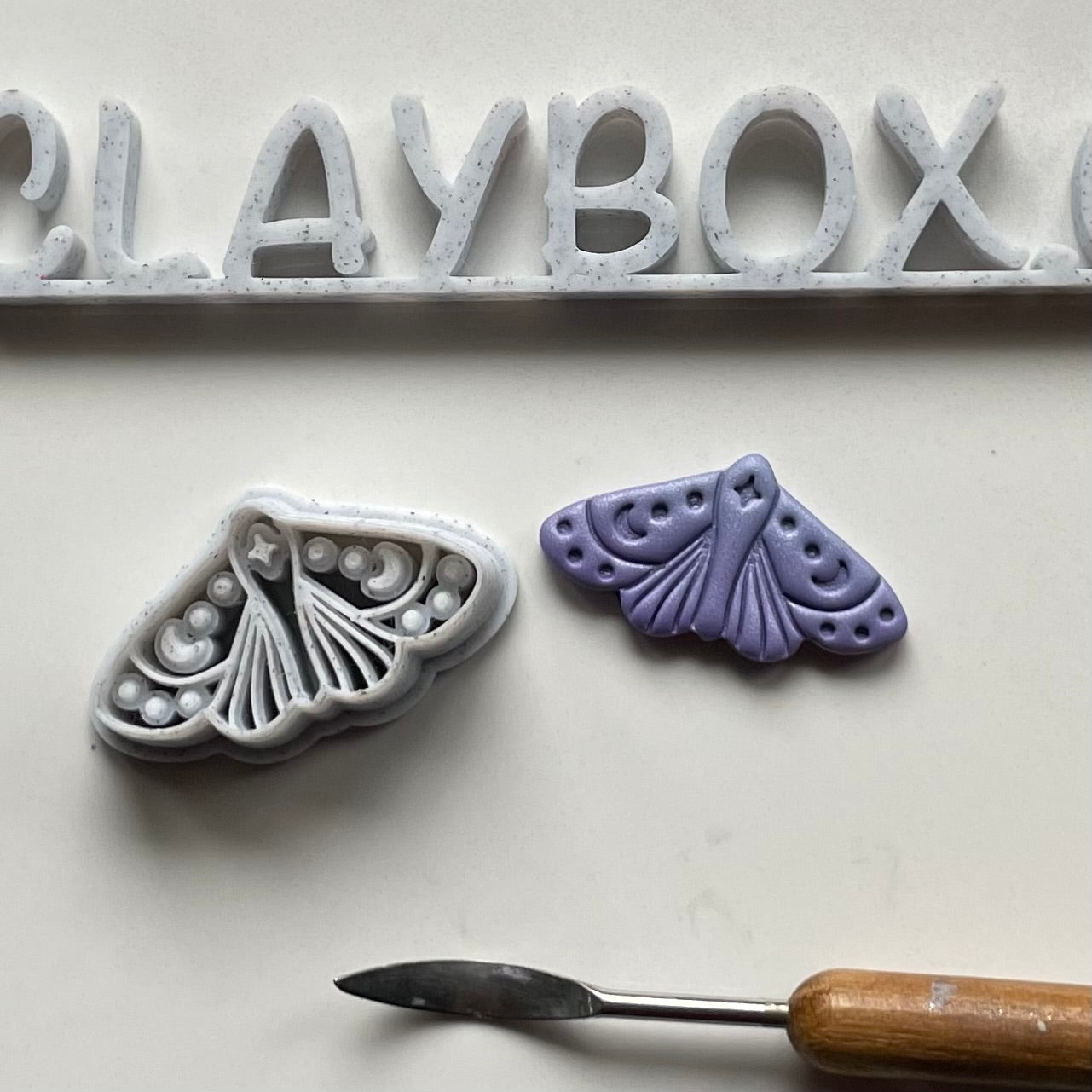 Celestial moth combined stamp/cutter