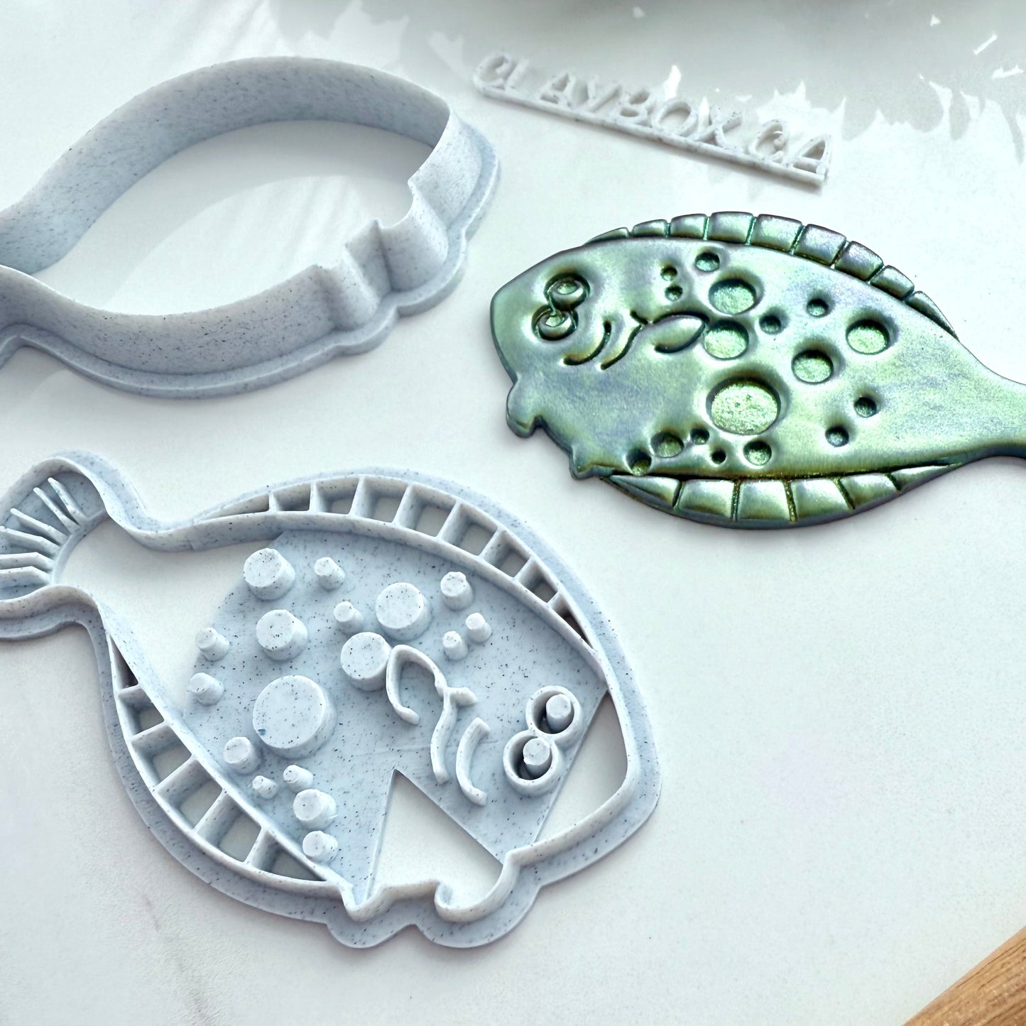 Large Flounder Pottery Stamp and Cutter – 3D Printed Clay Tools