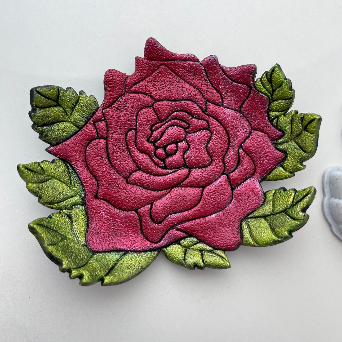 Leafy rose large cutter - perfect for making ring dishes or coasters