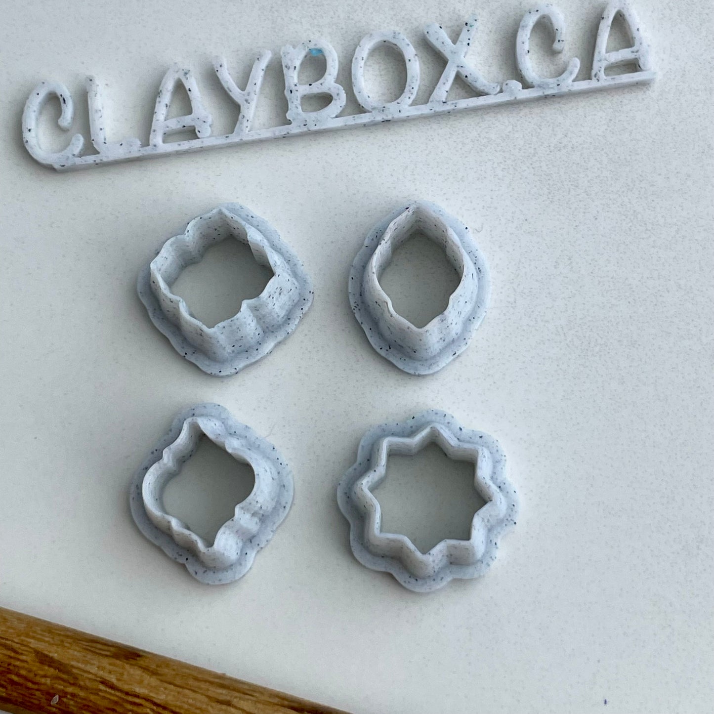 Moroccan shapes stud cutter set - made for polymer clay