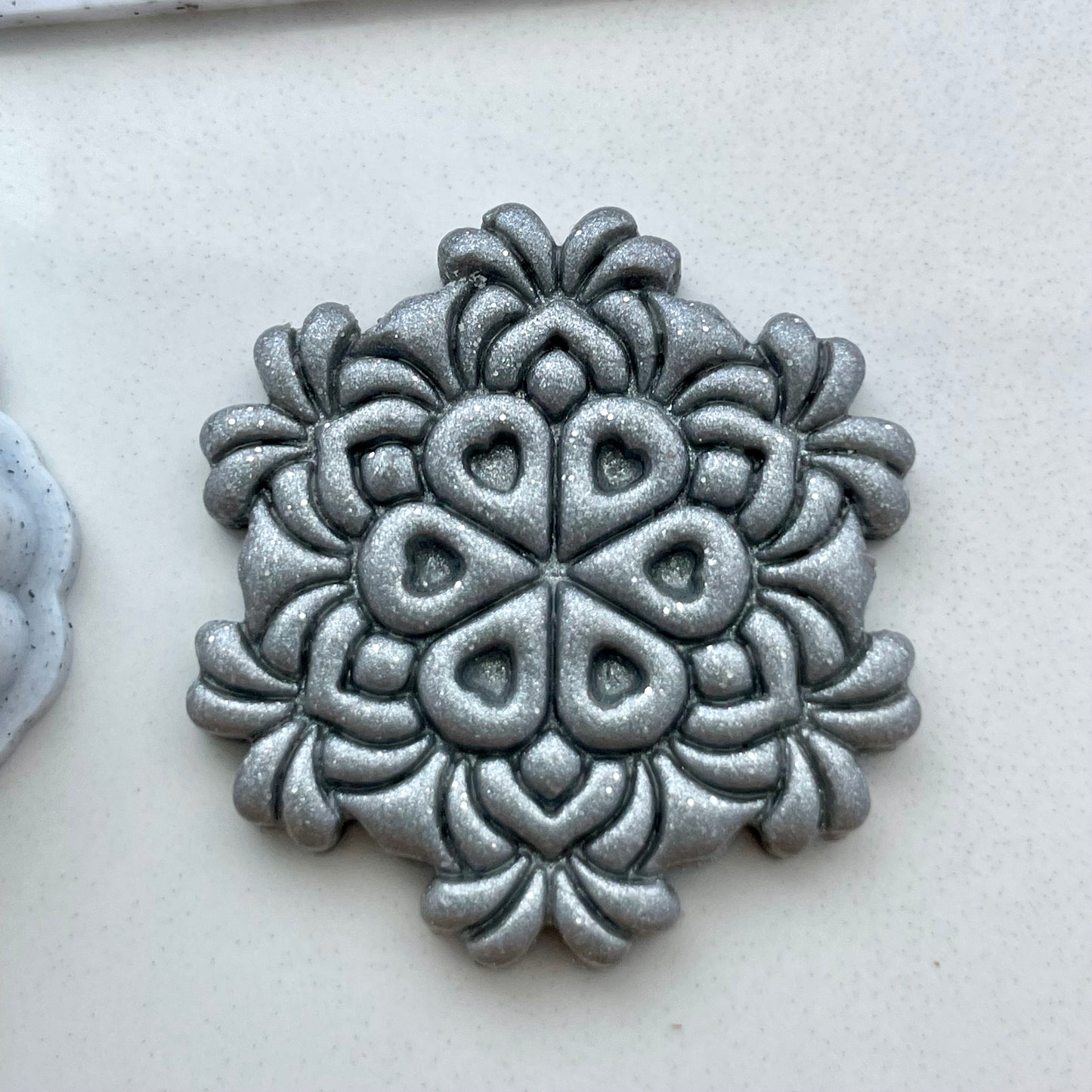 Henna heart mandala combined stamp/cutter