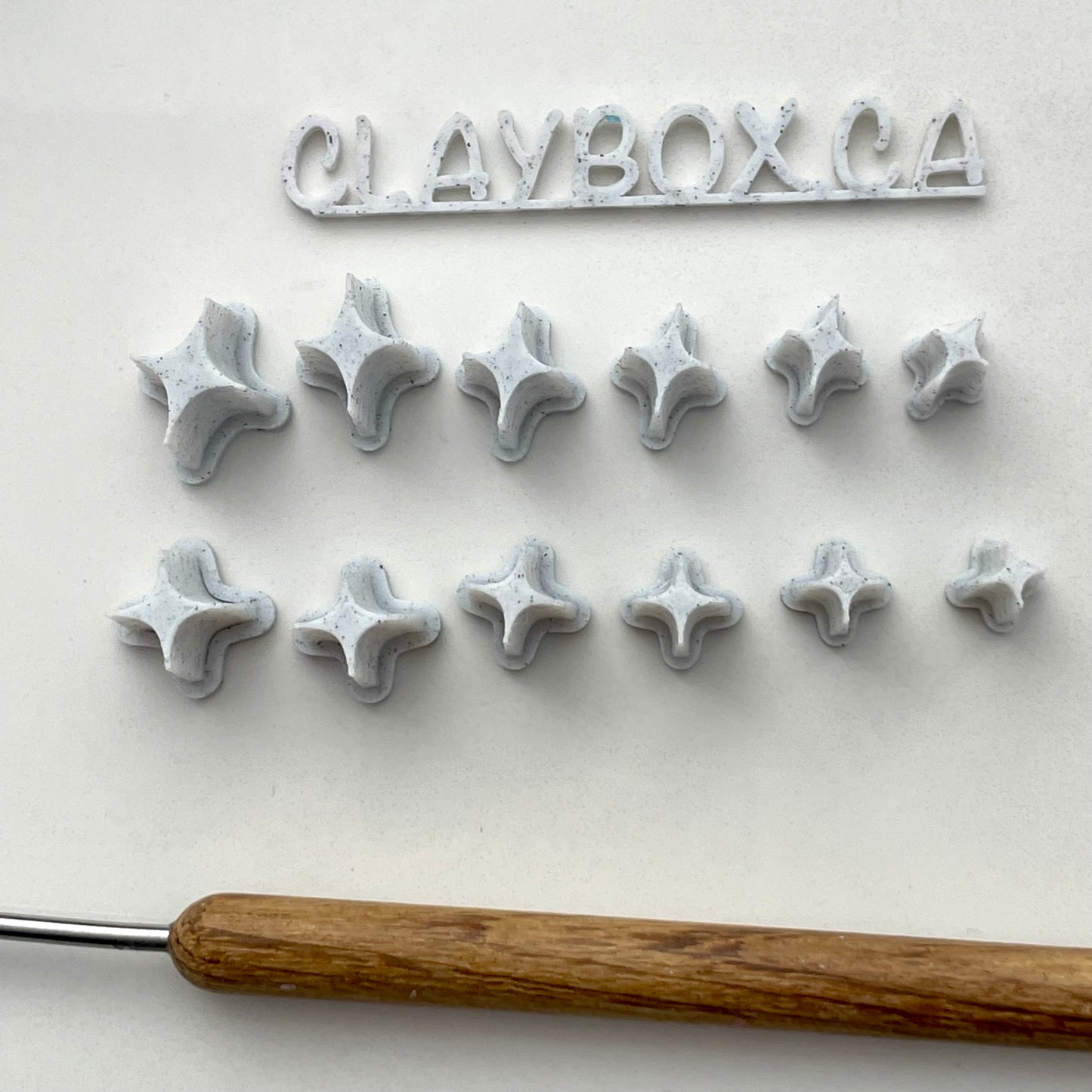 Star stamp set - made for use with polymer clay