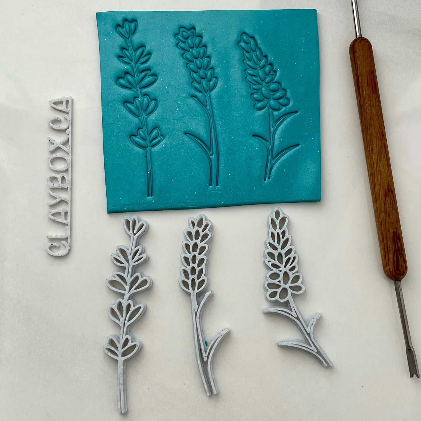Chunky lavender stamps