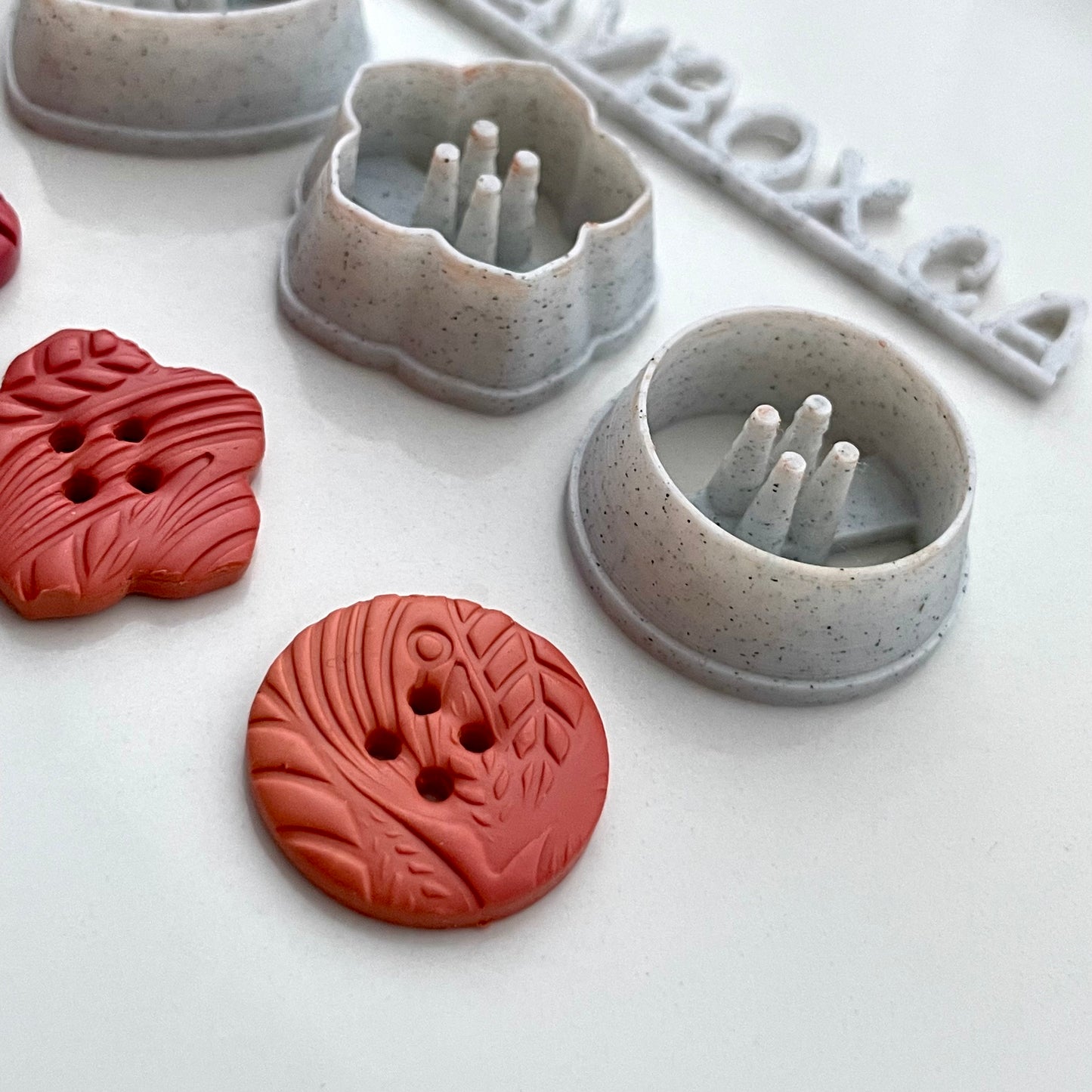 Button cutters - set of three - made for use with polymer clay