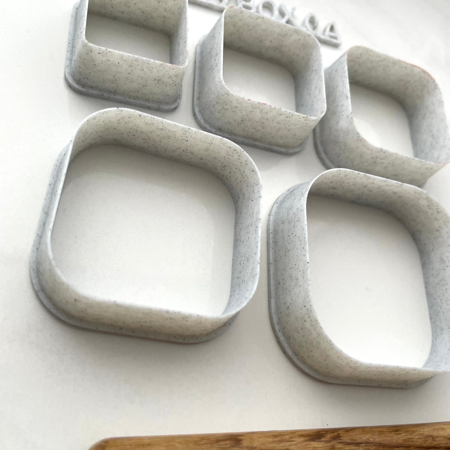 Square Bezel Cutter Set for Polymer Clay – 5 Sizes