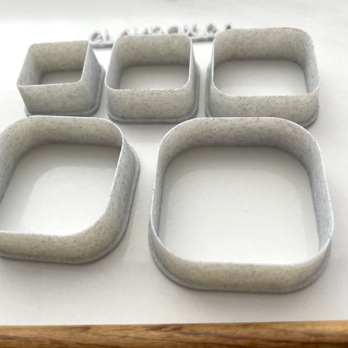 Square Bezel Cutter Set for Polymer Clay – 5 Sizes