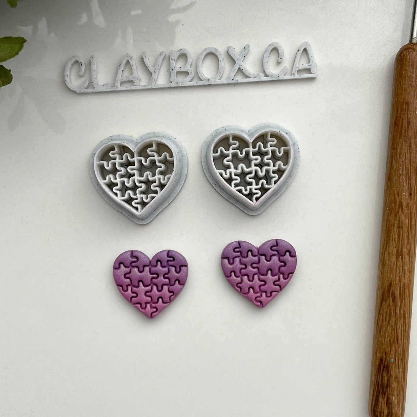 Puzzle heart cutter pair