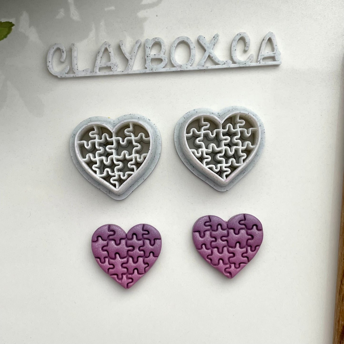 Puzzle heart cutter pair