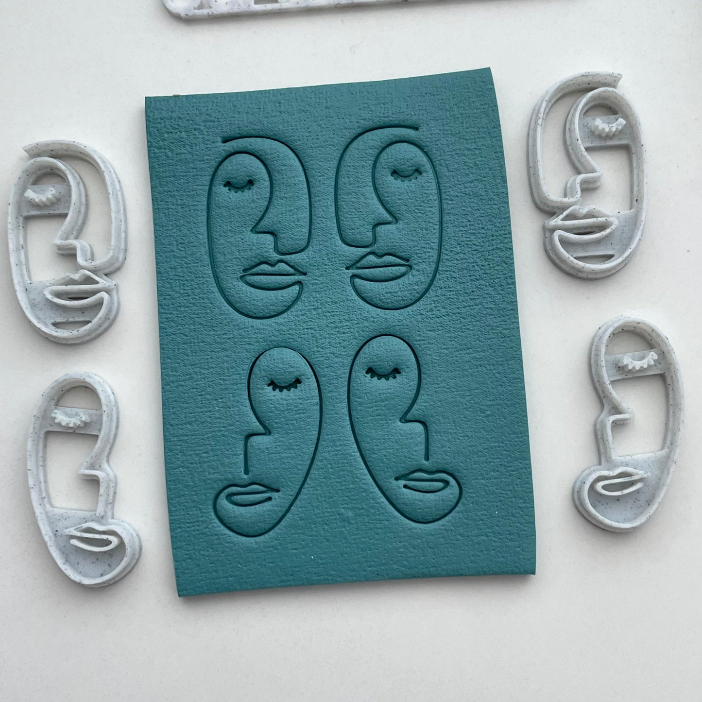 Abstract faces stamp set