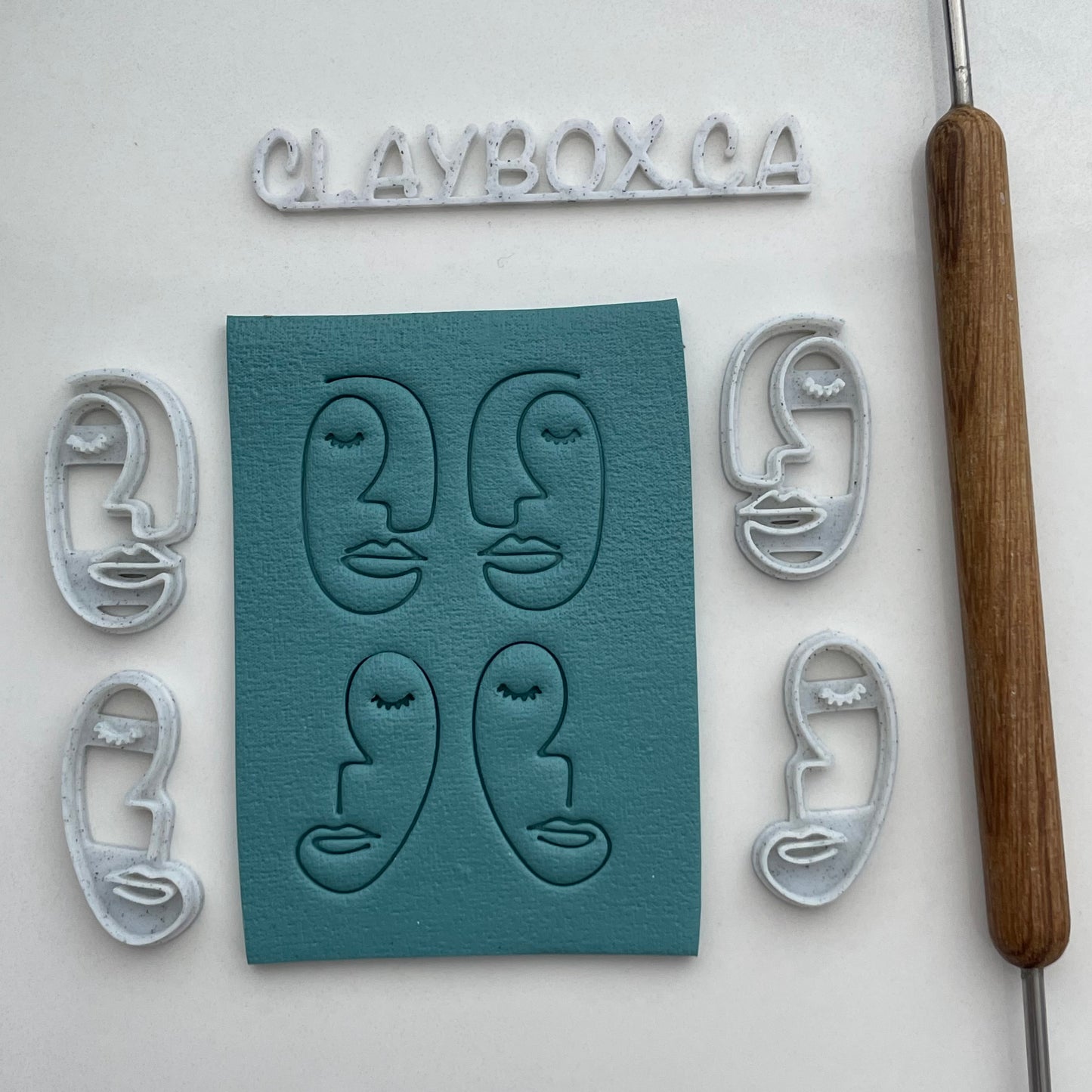 Abstract faces stamp set