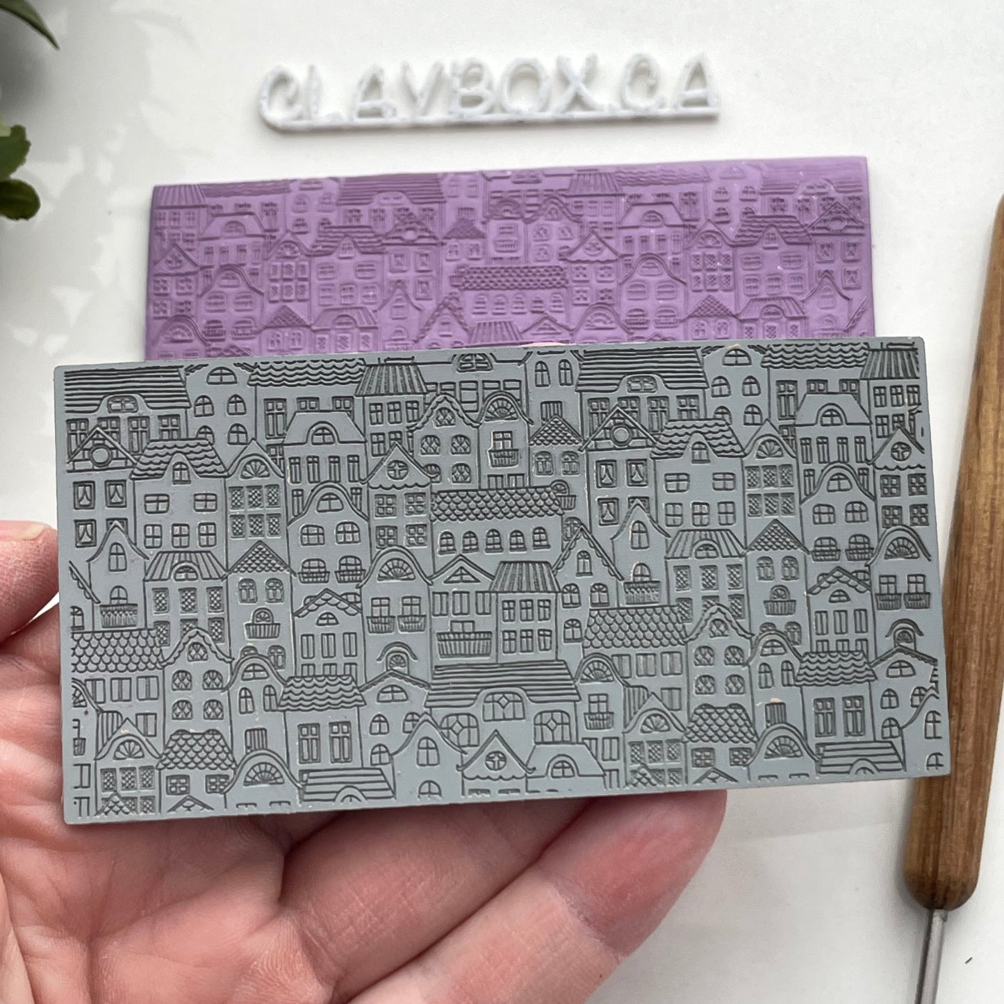 Townscape houses texture mat