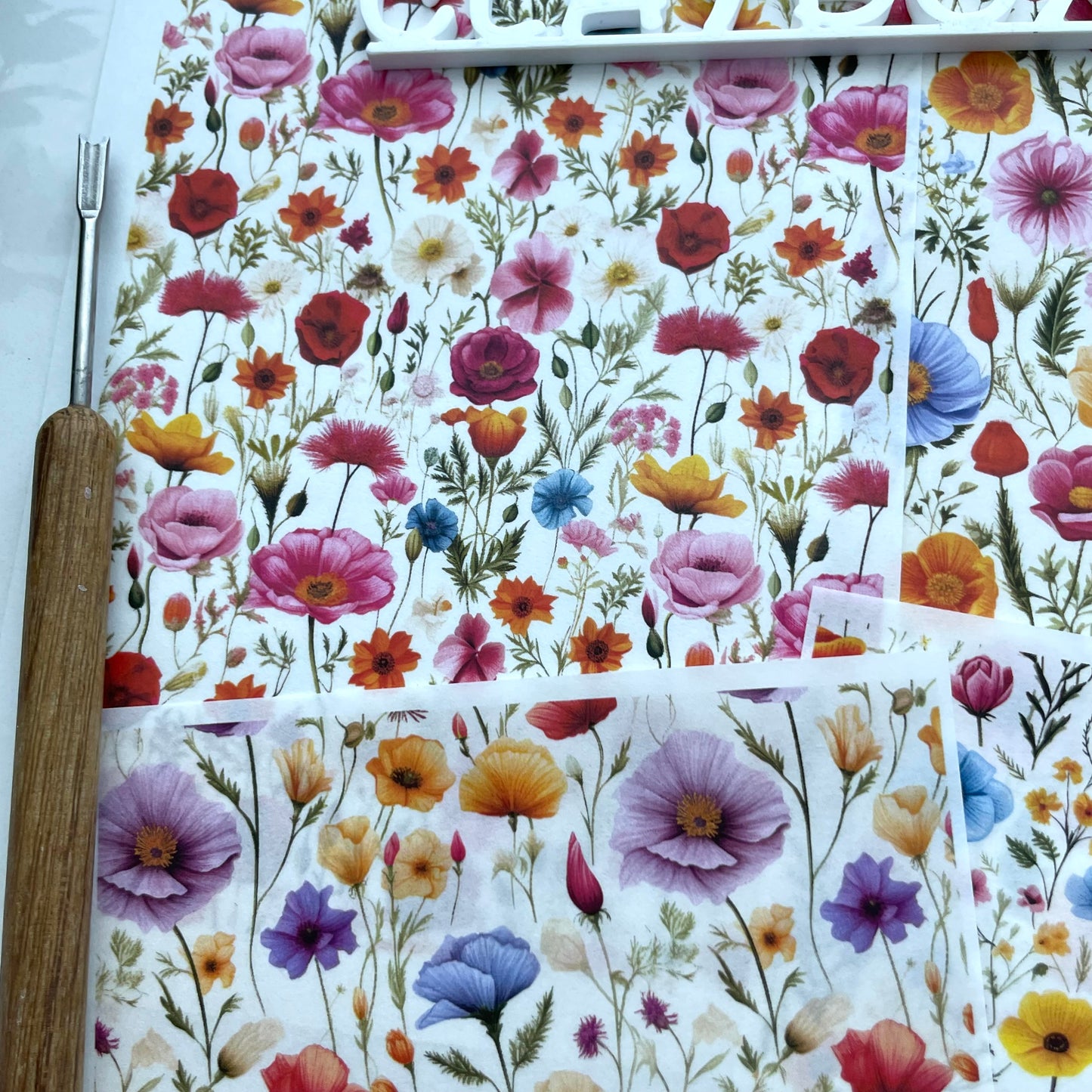 Image transfers - Wildflowers set