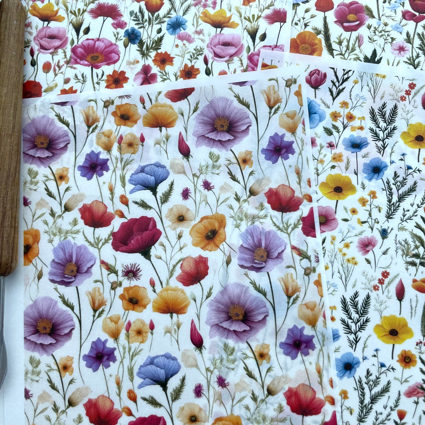Image transfers - Wildflowers set