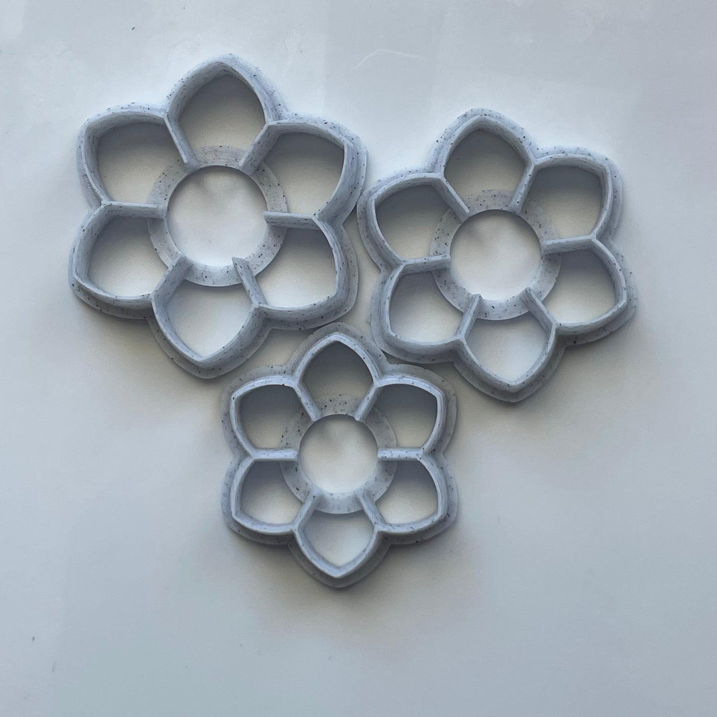 Layered flowers cutter set - made for use with polymer clay