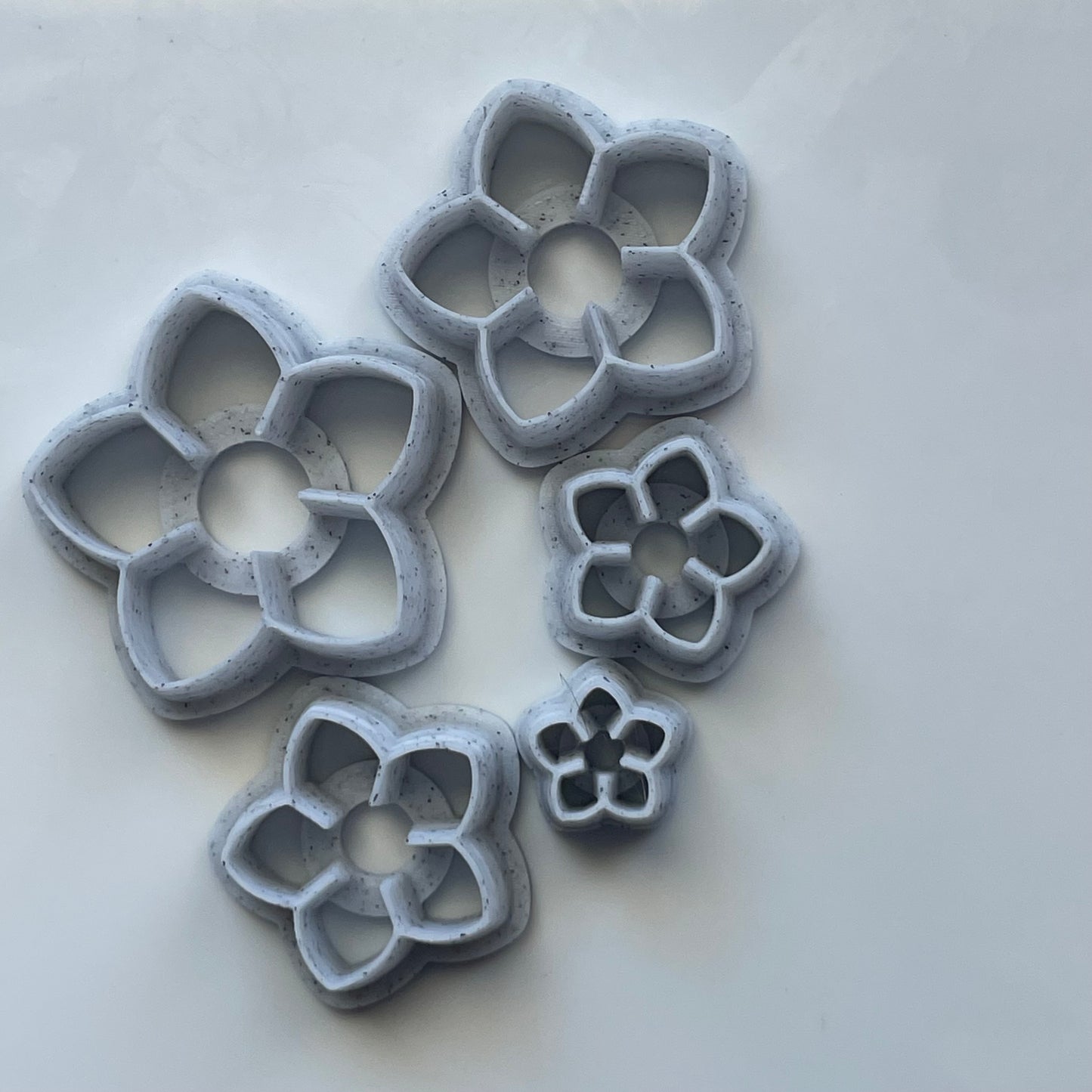 Layered flowers cutter set - made for use with polymer clay
