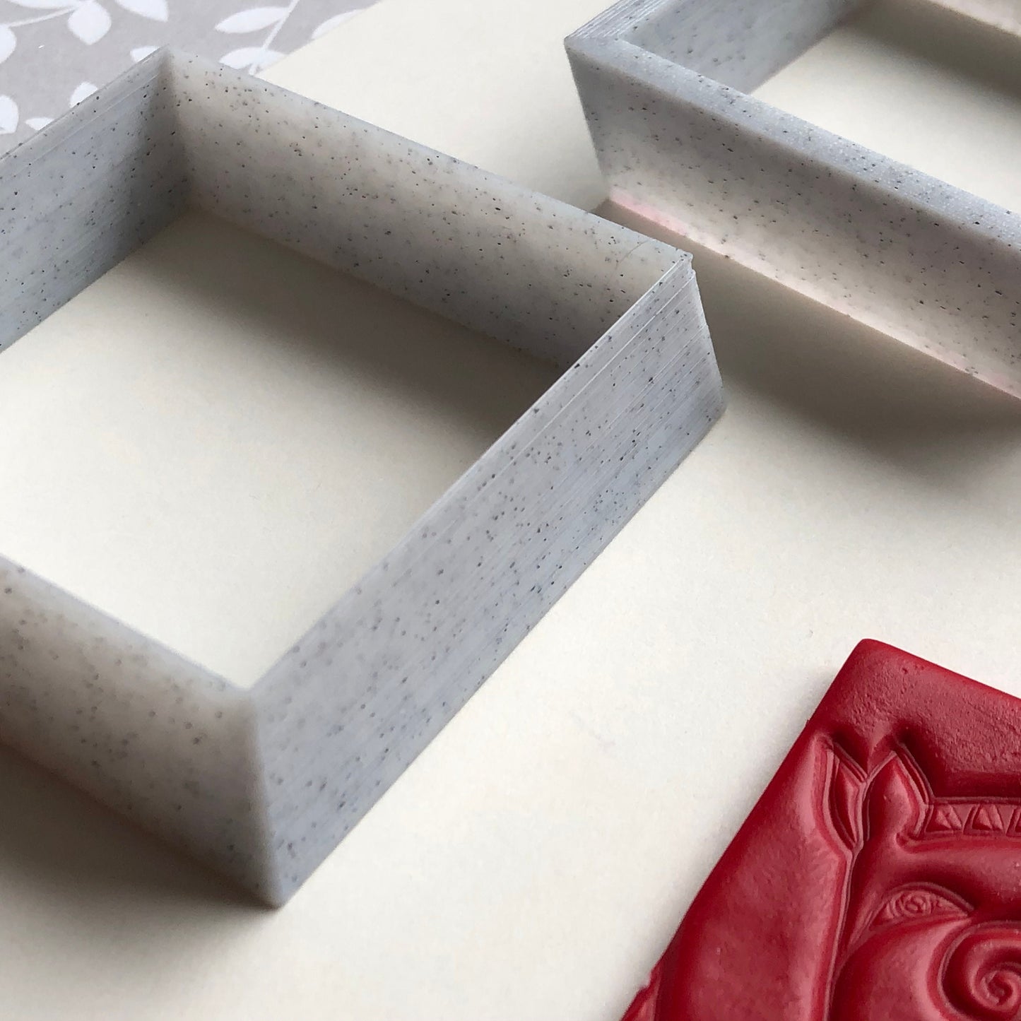 Square shape (with sharp corners) cutter set - made for use with polymer clay