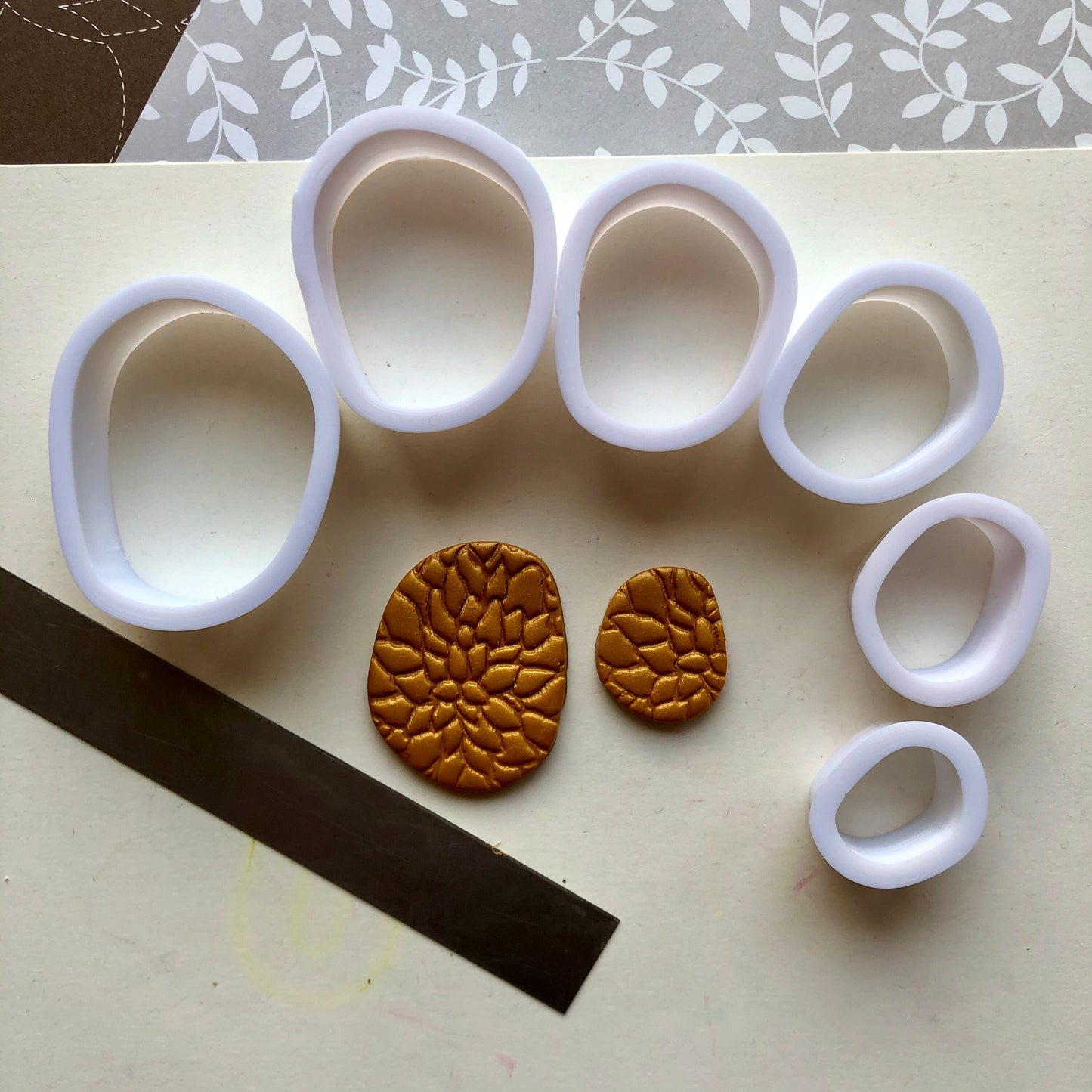 Pebble shape cutter pairs - made for use with polymer clay
