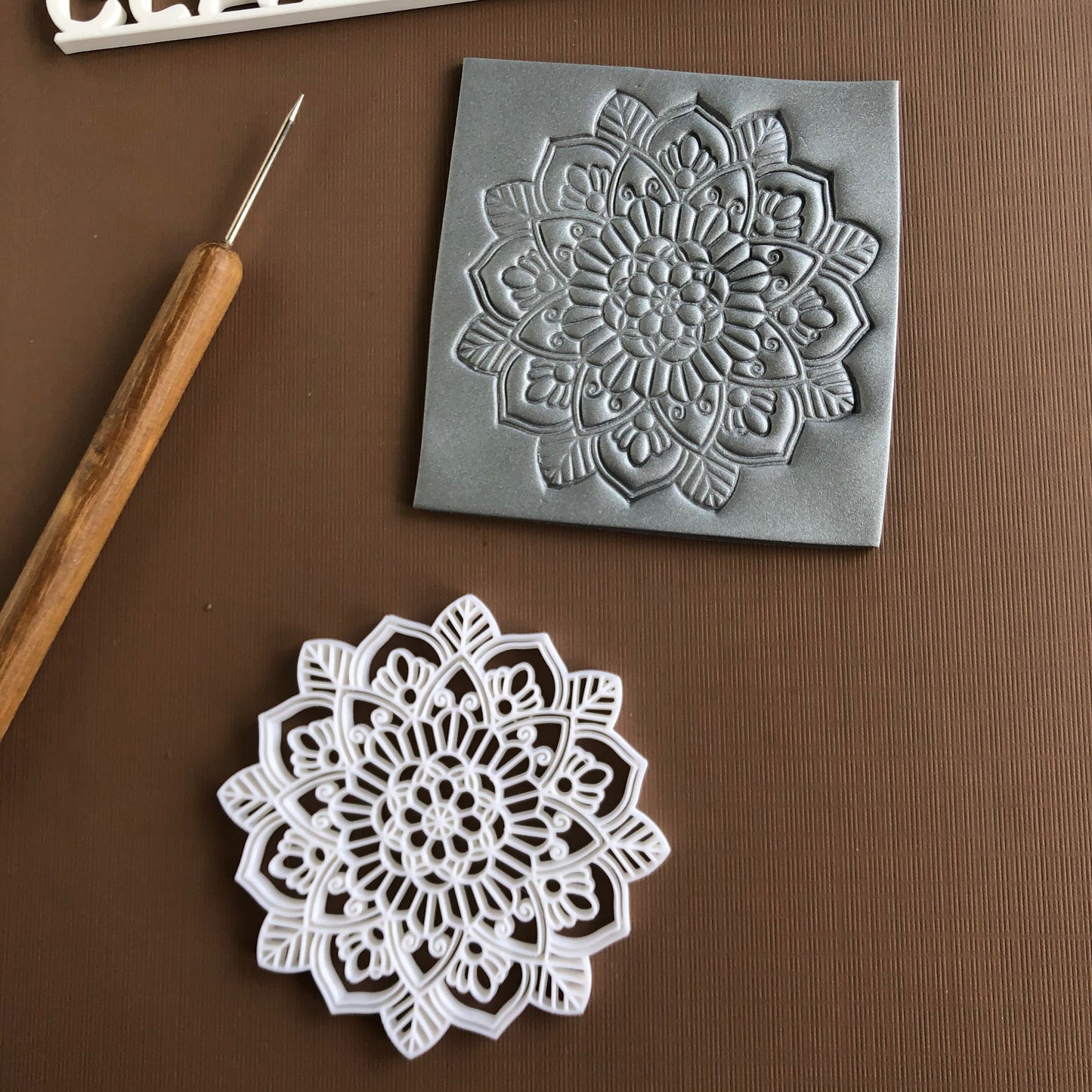 Mandala stamp 1 - made for use with polymer clay