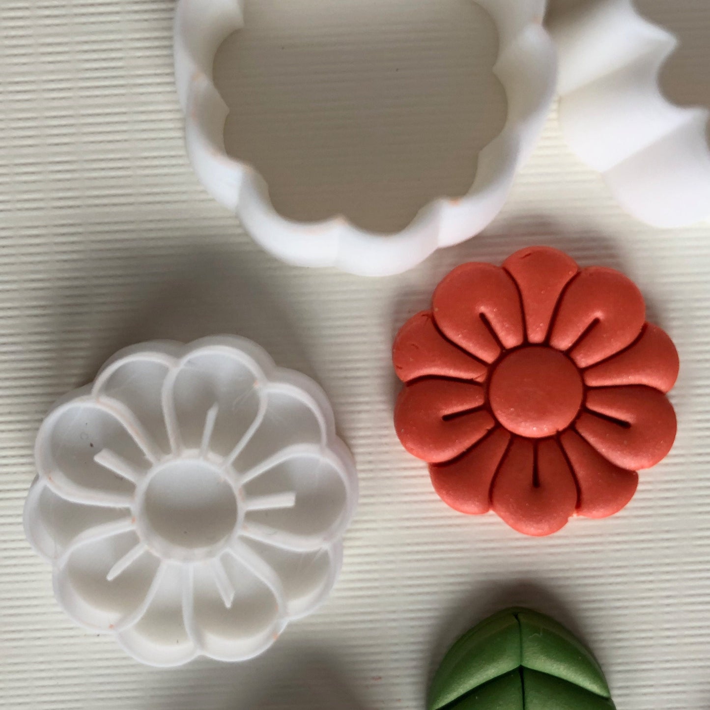 One inch flowers (Set 1) stamps and cutters - made for use with polymer clay