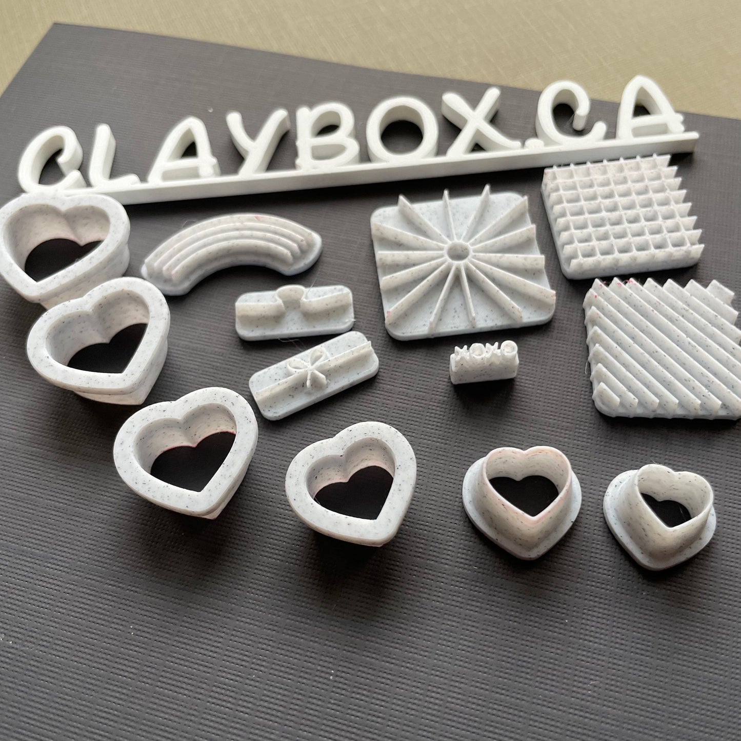 I Heart These stamps and cutters - made for use with polymer clay