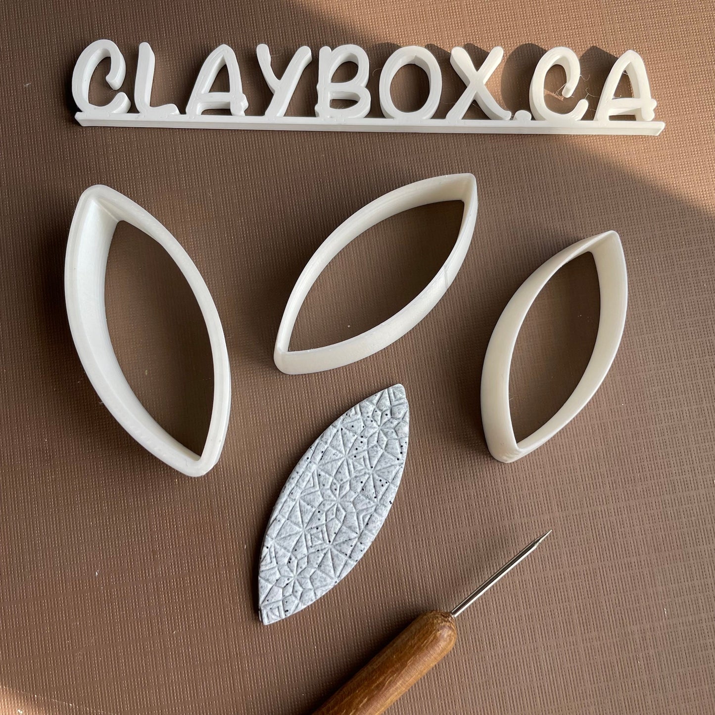 Horse eye shape cutter set - made for use with polymer clay