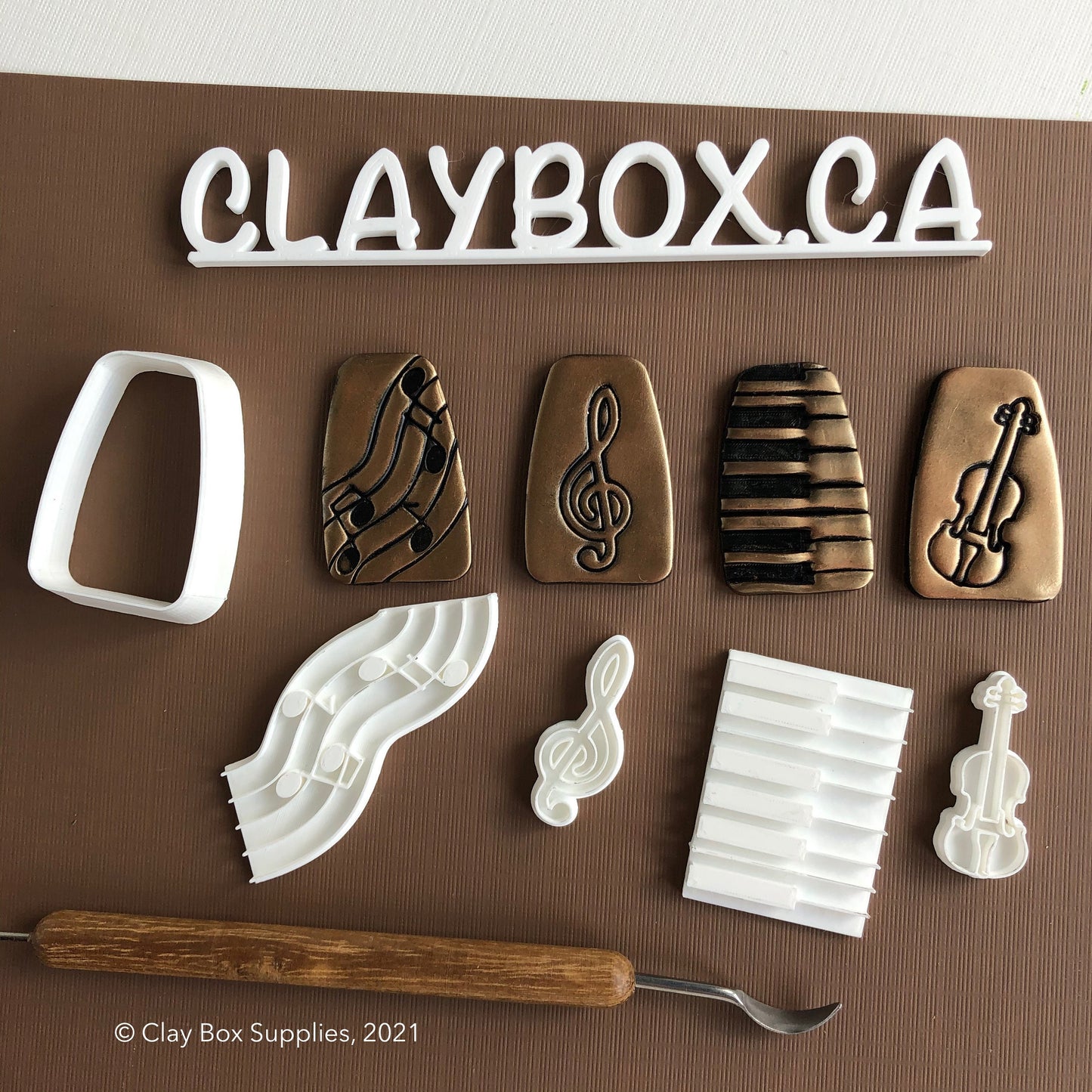 Music stamps - made for use with polymer clay