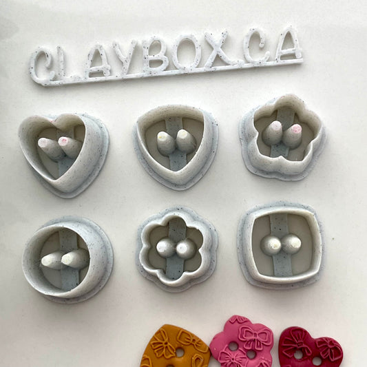 Small button cutters set -  made for use with polymer clay