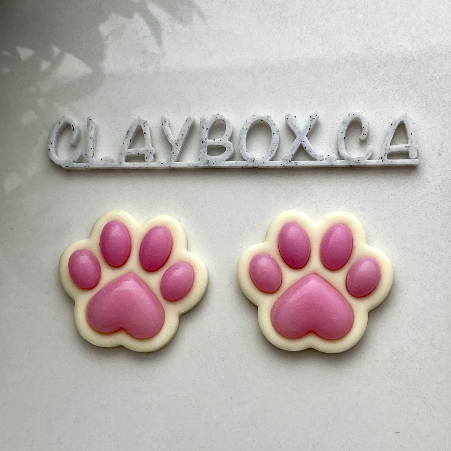 Paw print heart bezel cutter pair