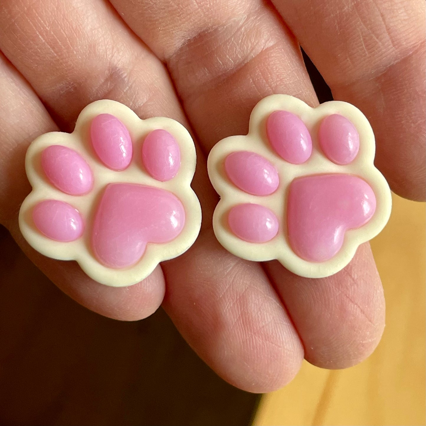 Paw print heart bezel cutter pair