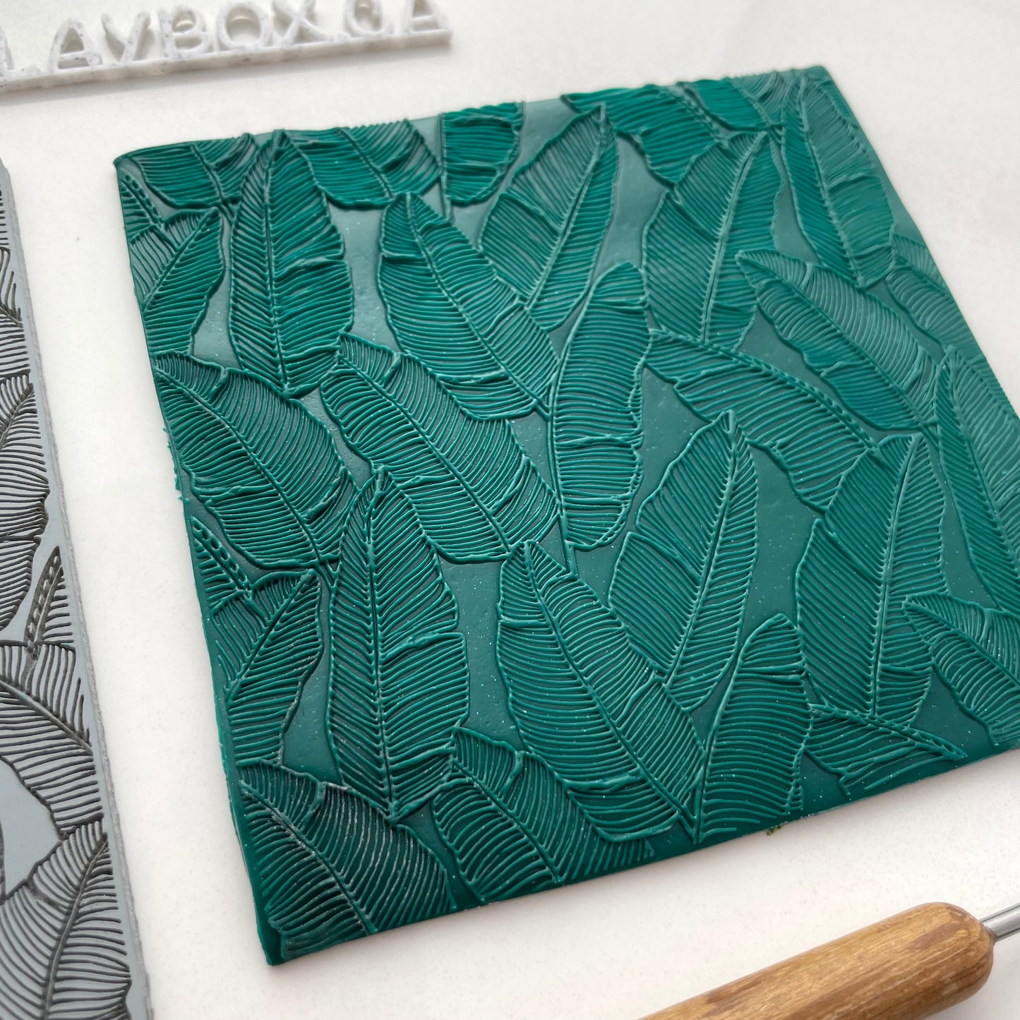 Banana leaves texture mat