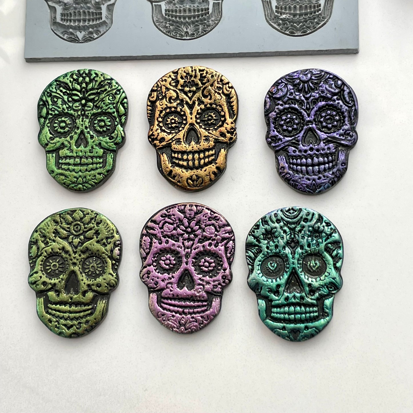 Sugar skulls texture mat and matching cutter