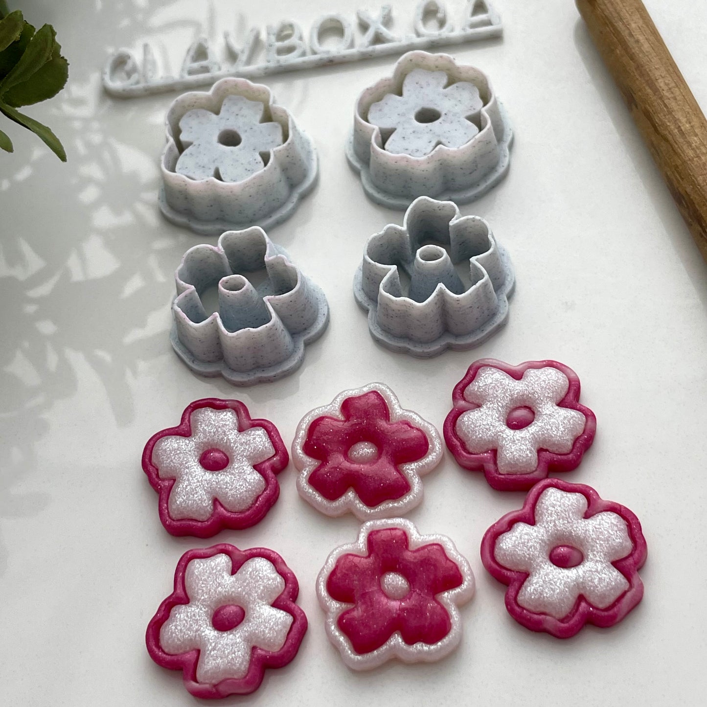 Boho flower bezel cutter set