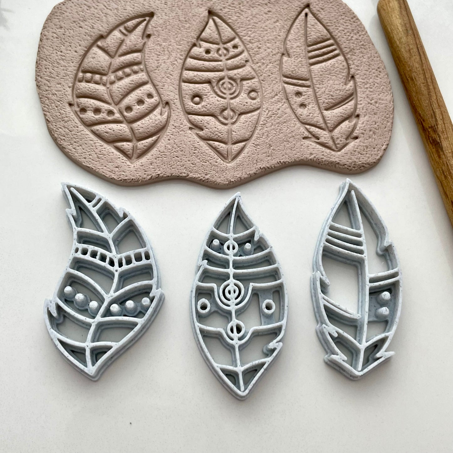 Chunky feather stamps