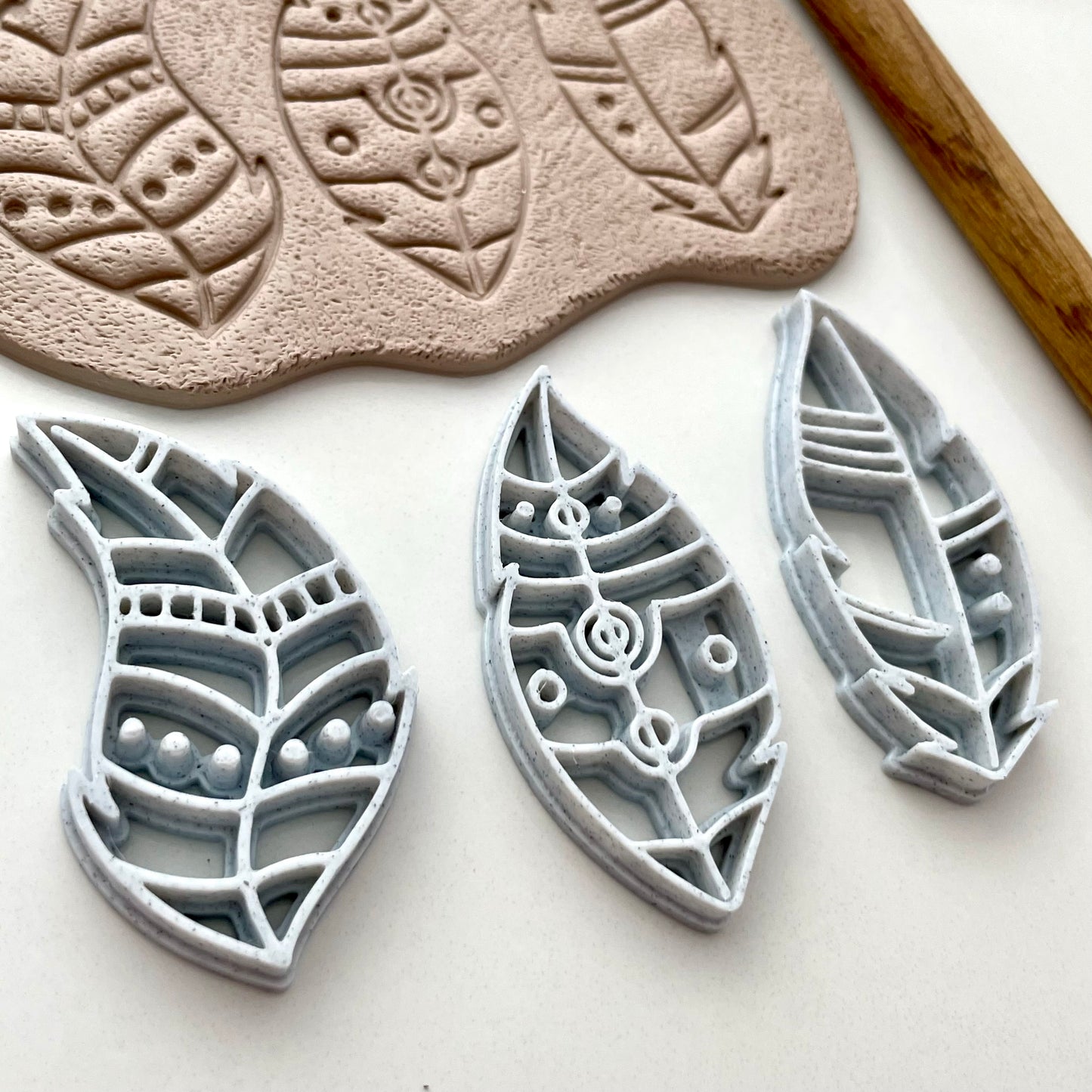 Chunky feather stamps