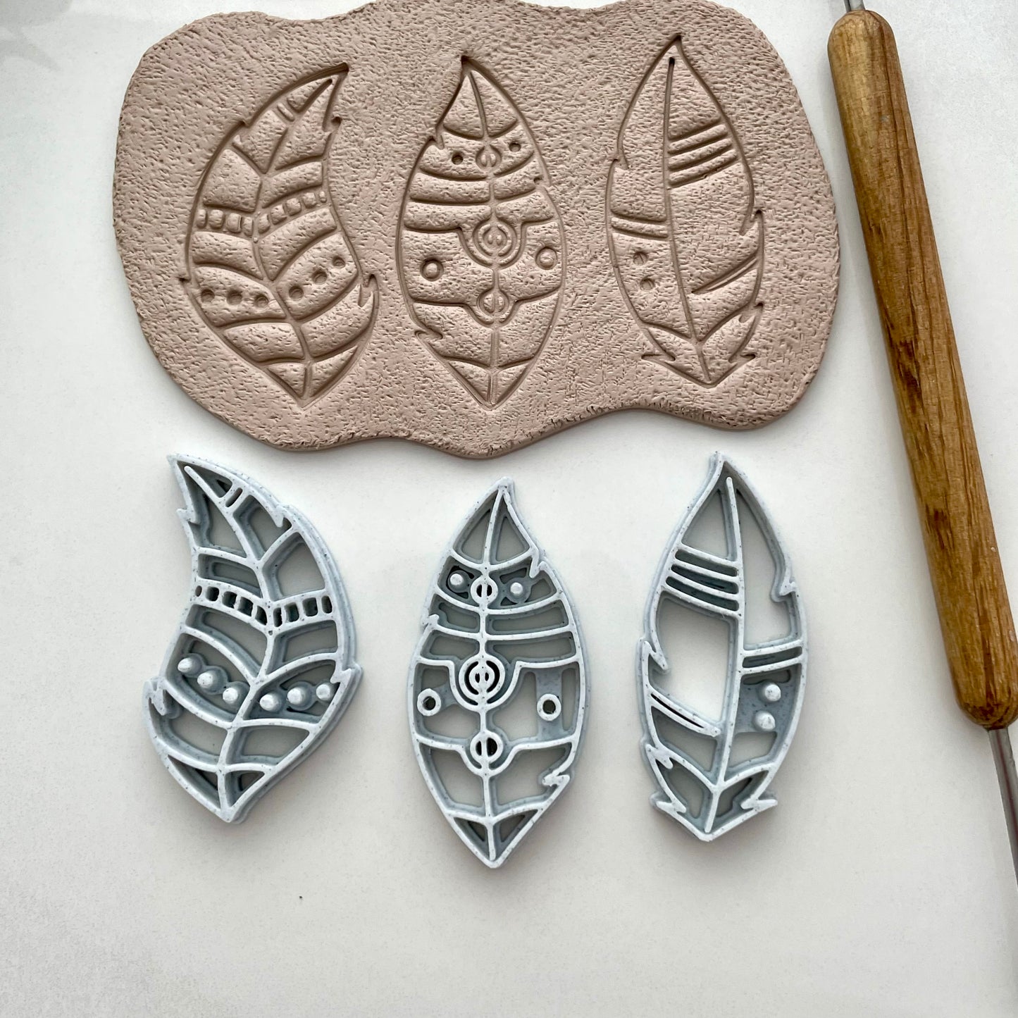 Chunky feather stamps