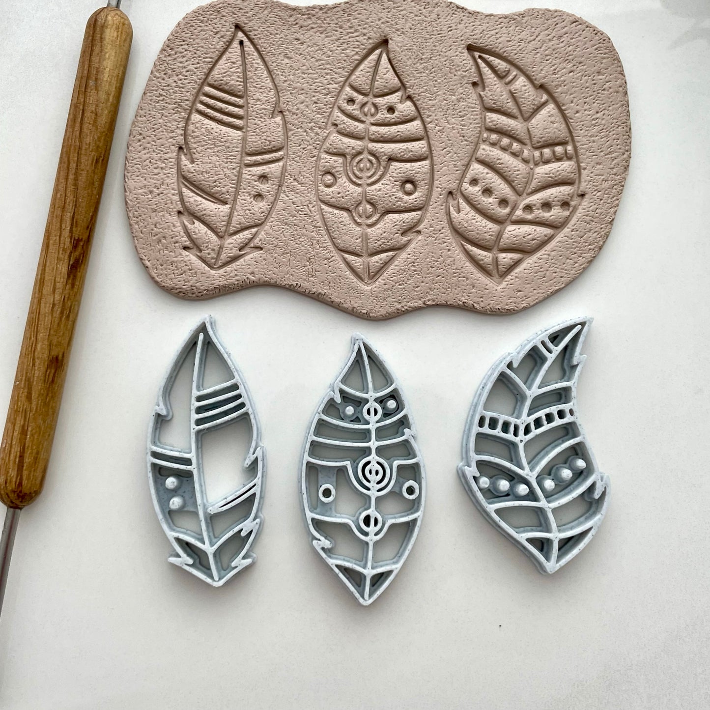 Chunky feather stamps