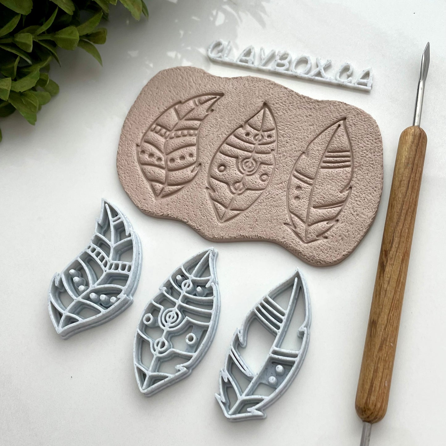 Chunky feather stamps