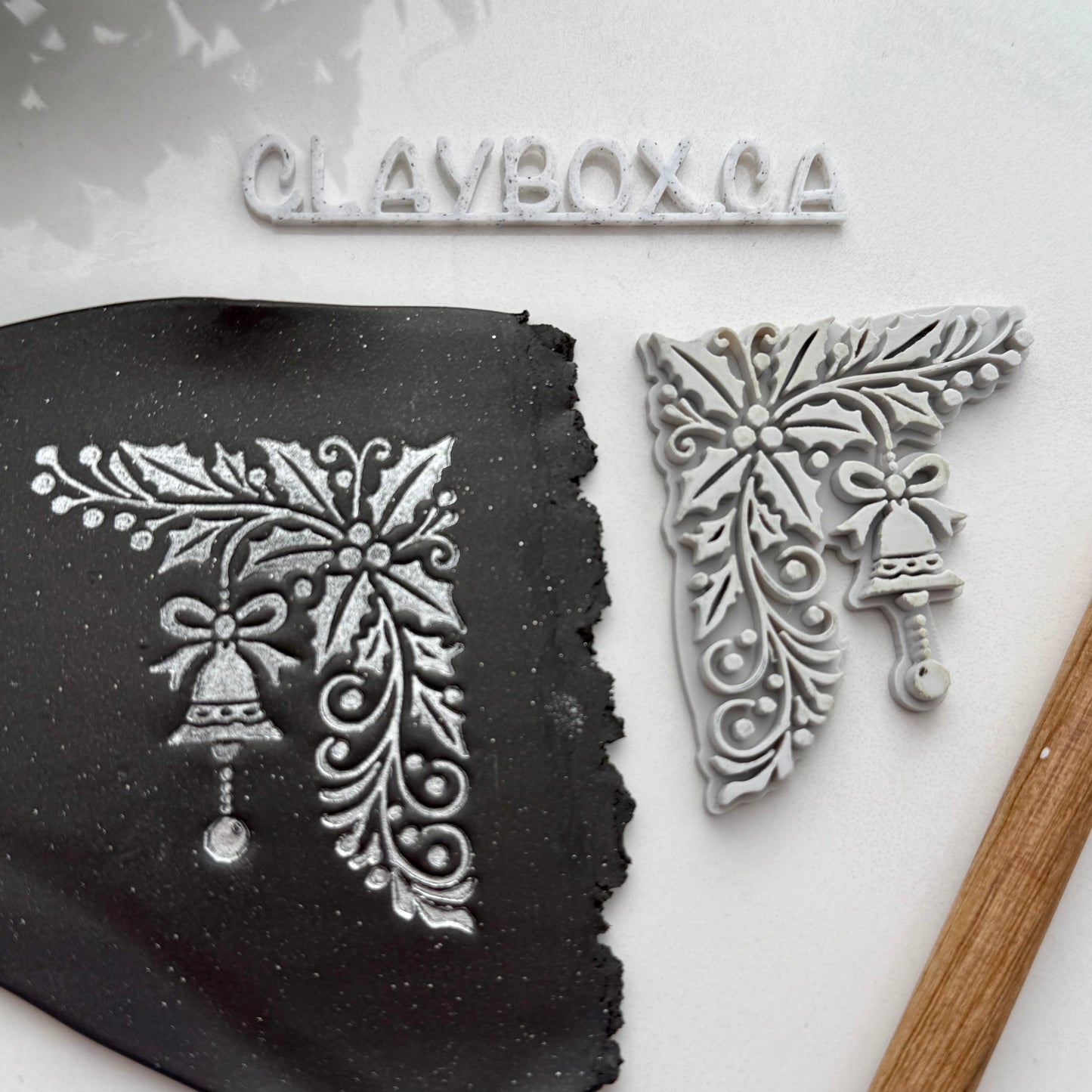 Christmas Corner Stamp for Polymer Clay - 3D Printed Crafting Tool